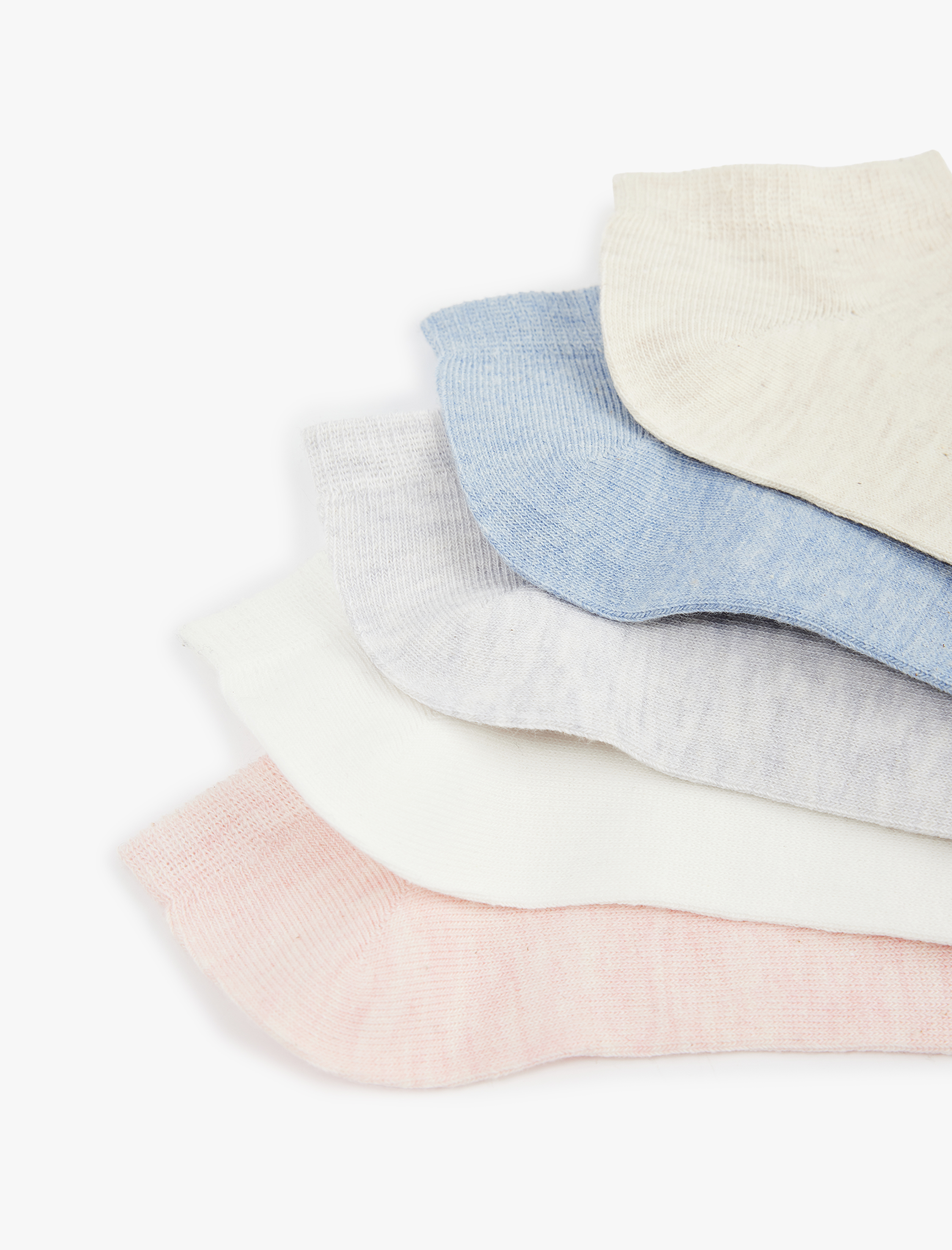  Kadın Çok Renkli 5'li Patik Çorap Seti