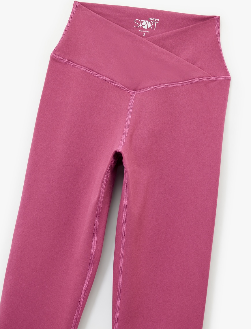   Asimetrik Yüksek Bel Slim Fit Spor Tayt