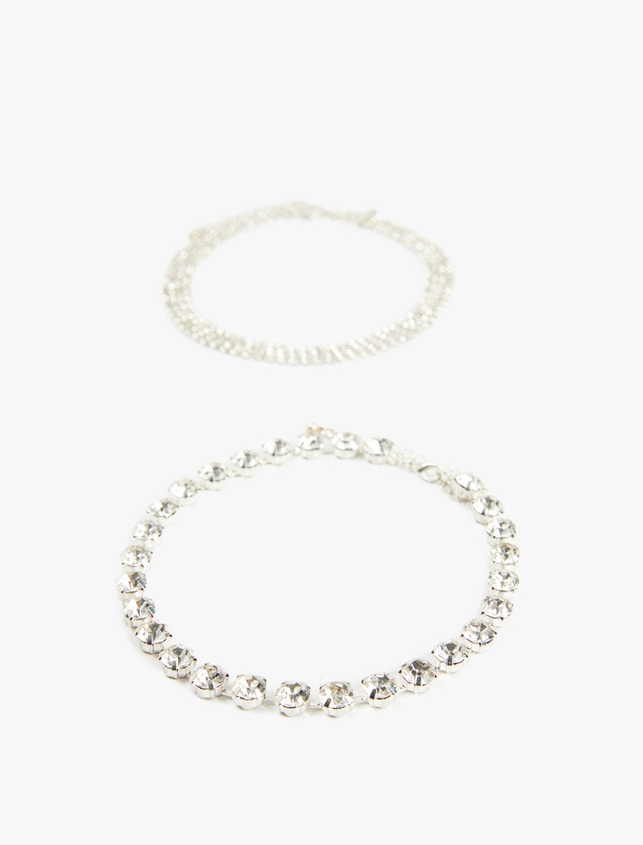 Kadın Taşlı 2'li Choker Kolye Seti - Koton X Sibil Çetinkaya