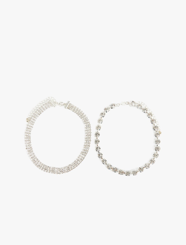 Kadın Taşlı 2'li Choker Kolye Seti - Koton X Sibil Çetinkaya