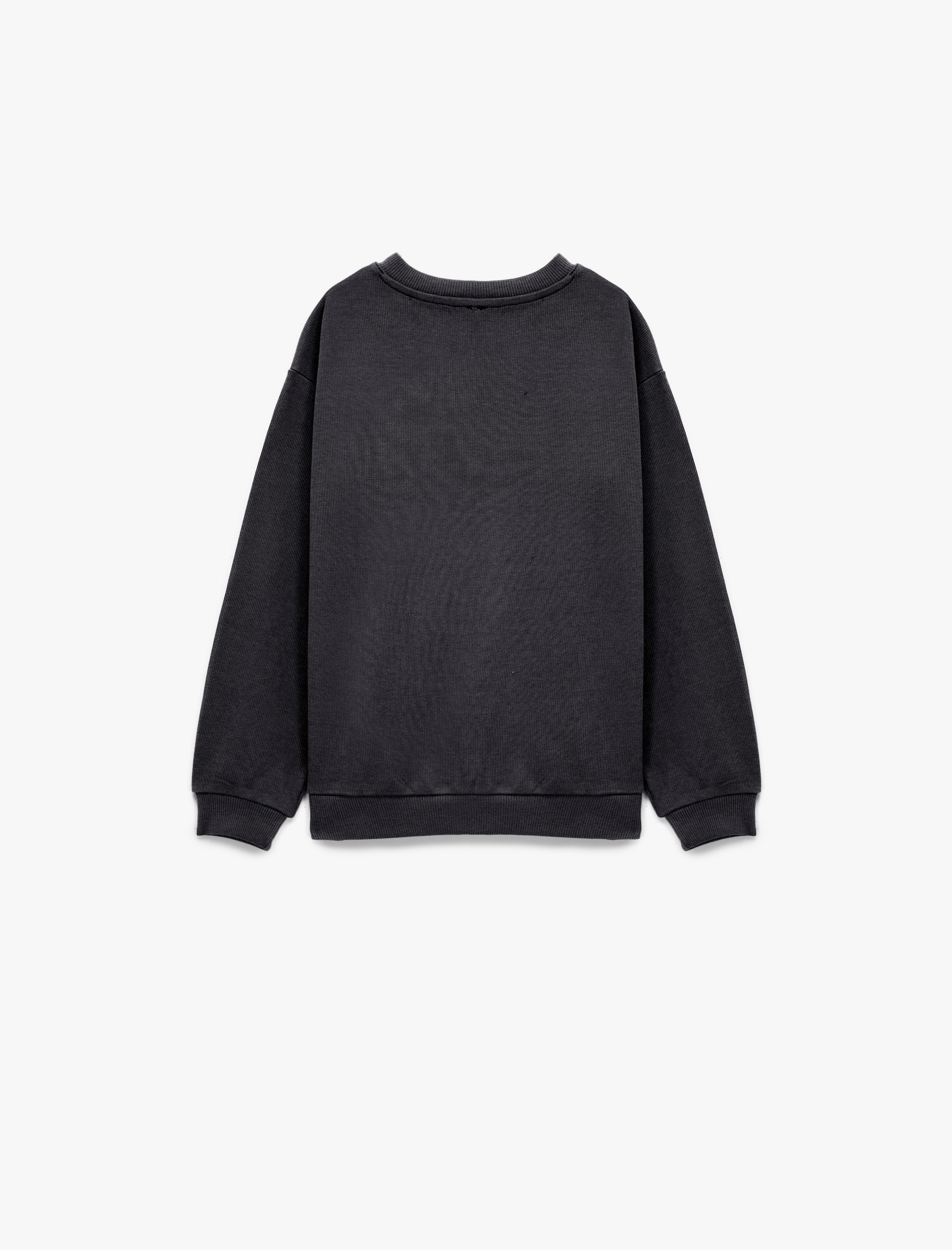  Erkek Çocuk Uzun Kollu Bisiklet Yaka Baskılı Pamuklu Şardonlu Sweatshirt
