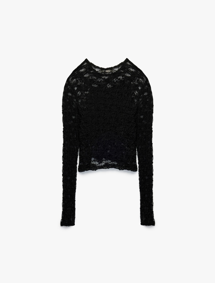 Kız Çocuk Uzun Kollu Askılı Atlet Detaylı Bisiklet Yaka Bluz