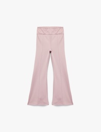 Beli Lastikli Basic İspanyol Paça Pantolon