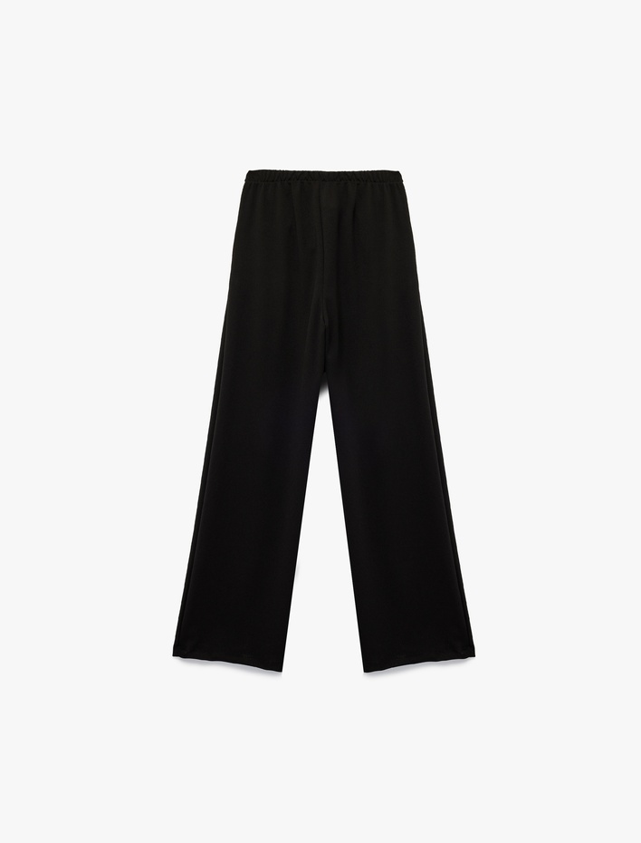 Kız Çocuk Beli Lastikli Cep Detaylı Basic Pantolon