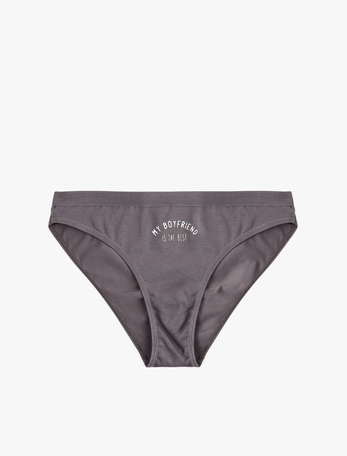  Pamuklu Rahat Kalıp Baskılı Brief Külot