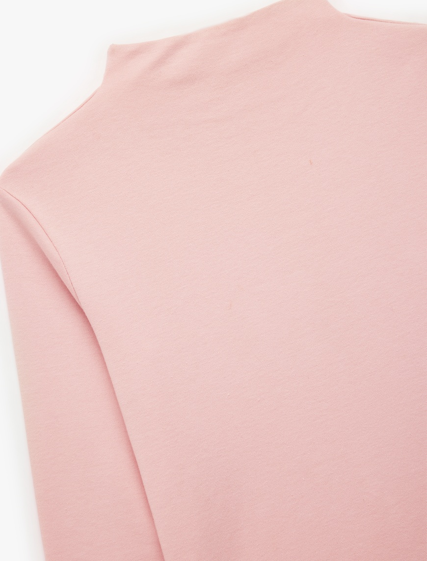   Koton X Sibil Çetinkaya - Pamuklu Slim Fit Uzun Kollu Dik Yaka Body