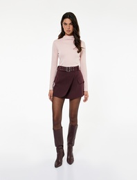 Koton X Sibil Çetinkaya - Pamuklu Slim Fit Uzun Kollu Dik Yaka Body
