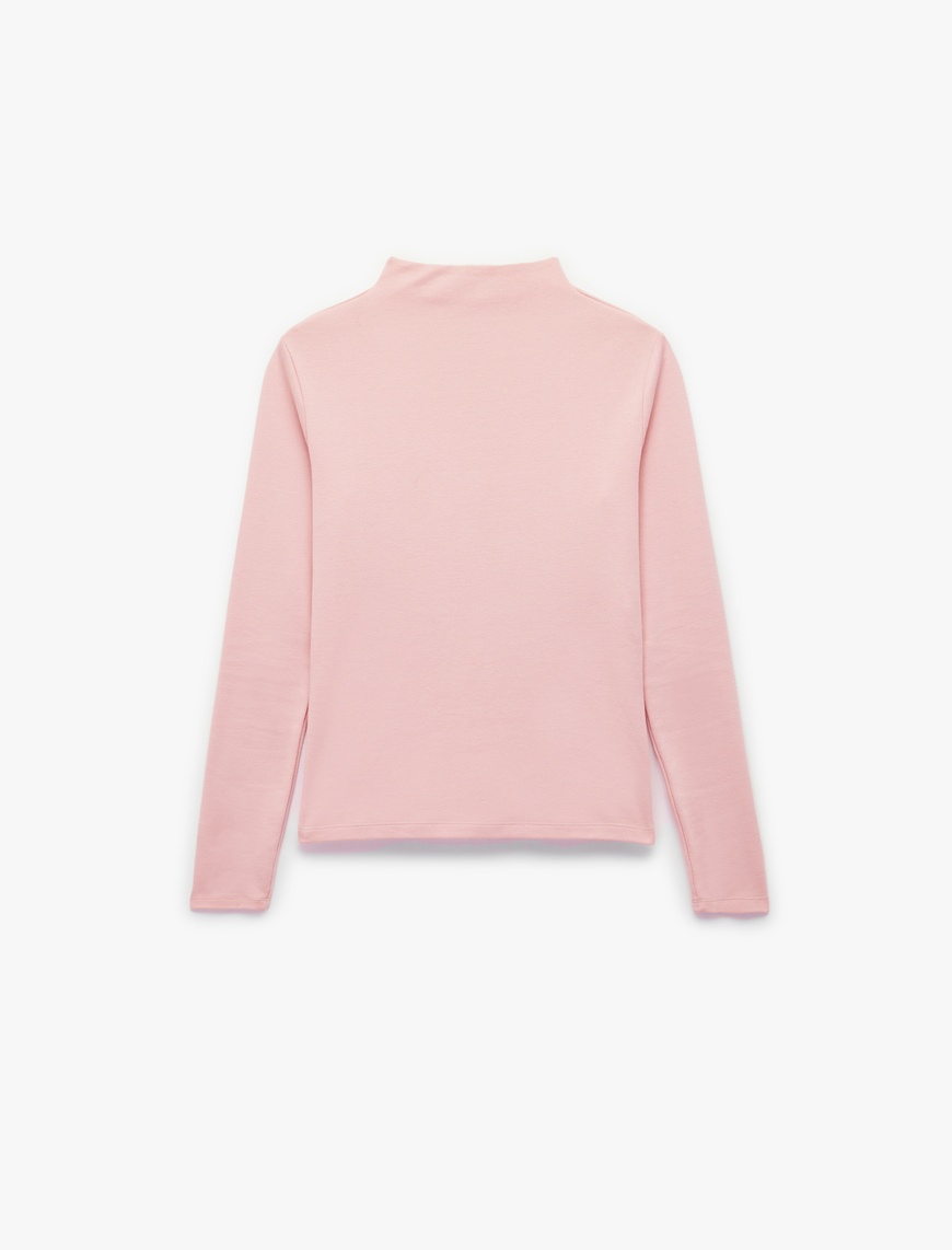   Koton X Sibil Çetinkaya - Pamuklu Slim Fit Uzun Kollu Dik Yaka Body