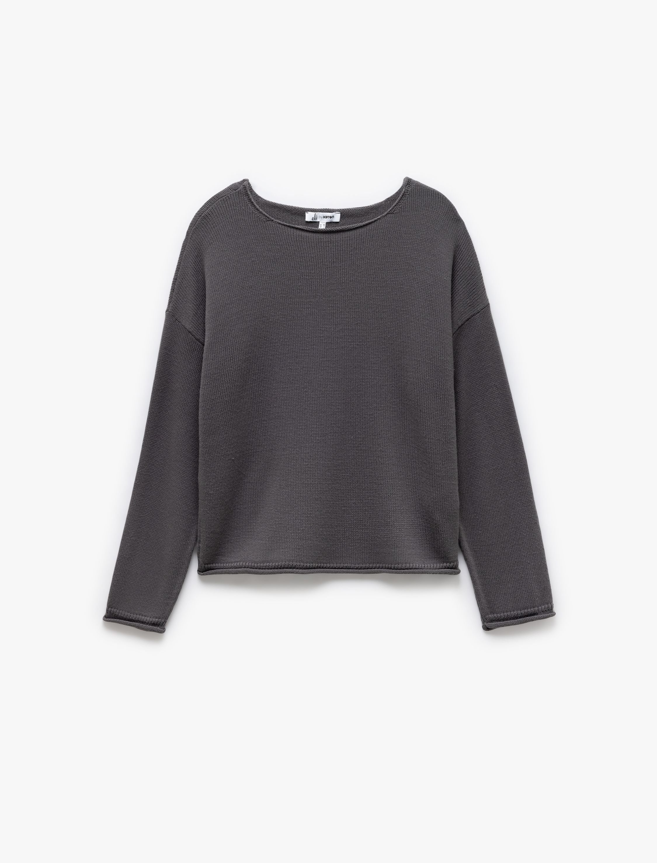   Kayık Yaka Triko Uzun Kollu Kazak