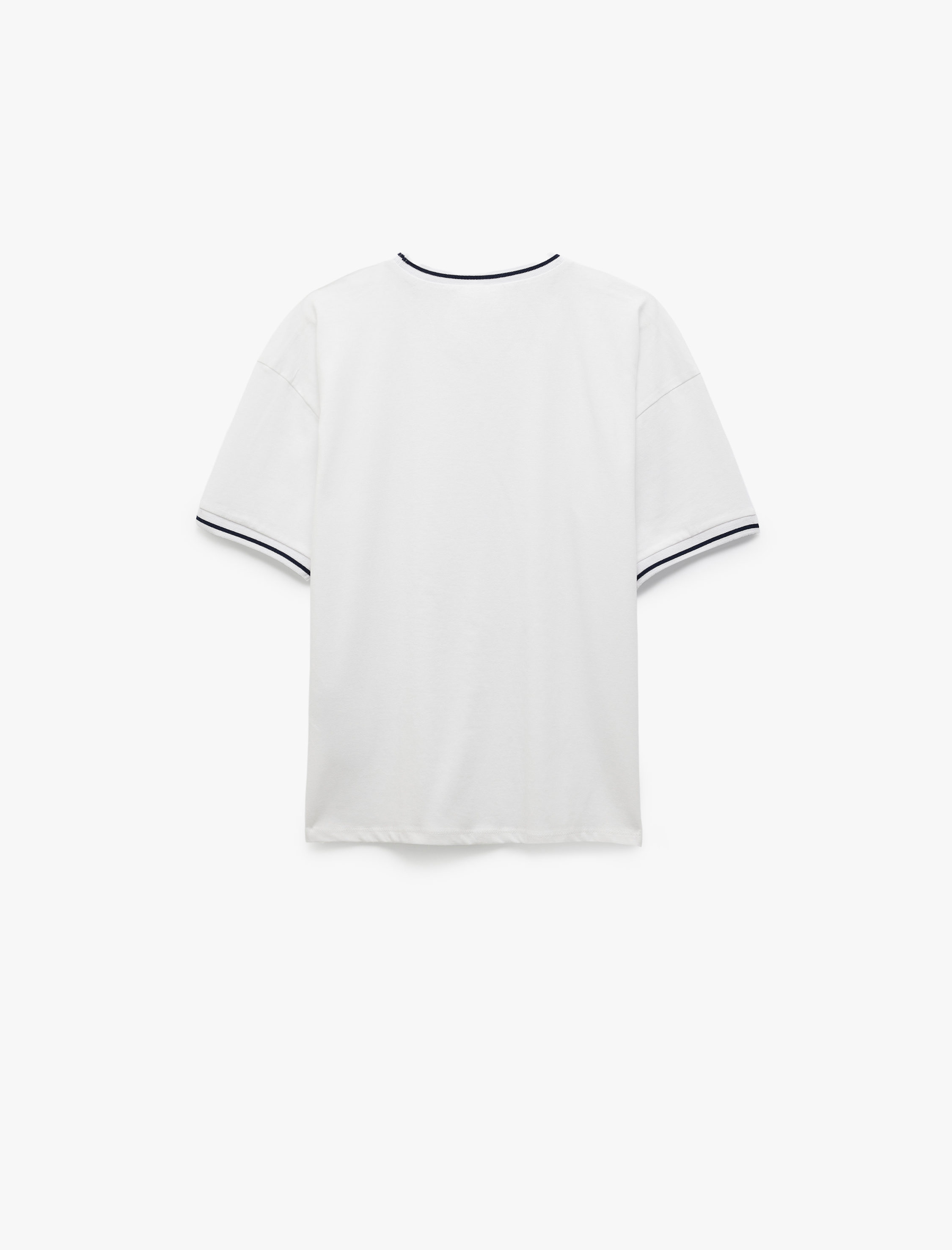  Erkek Çocuk Pamuklu Biyeli Bisiklet Yaka Kısa Kollu Basic Tişört