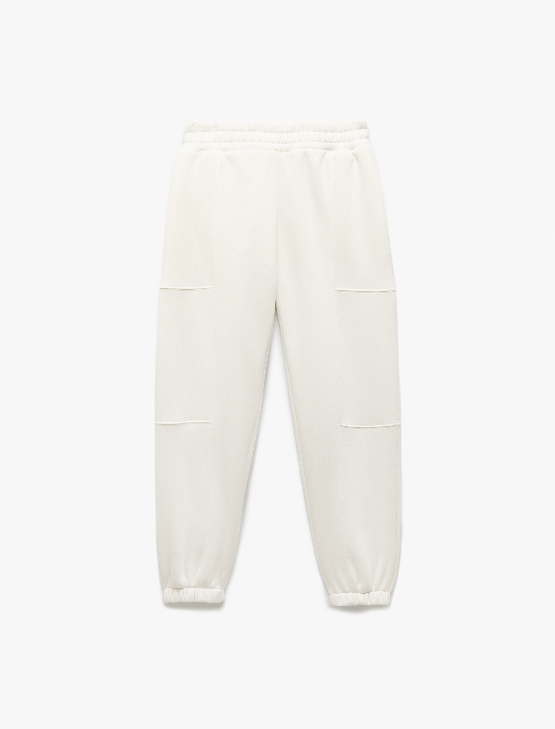   Üç İplik Şardonlu Cep Detaylı Yüksek Bel Jogger Eşofman Altı