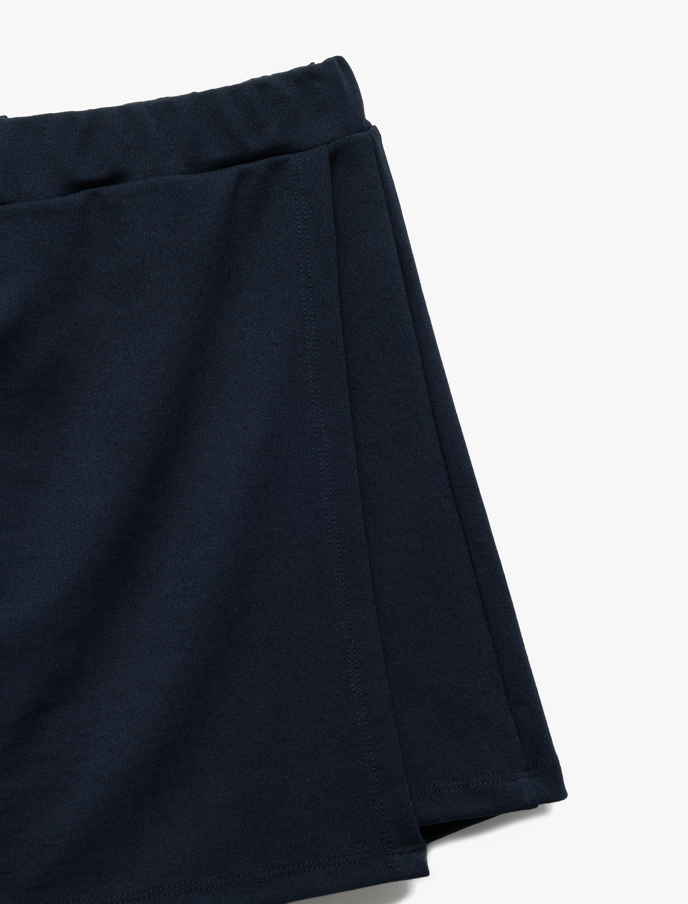 Kız Çocuk Beli Lastikli Viskon Karışımlı Basic Okul Şort Eteği