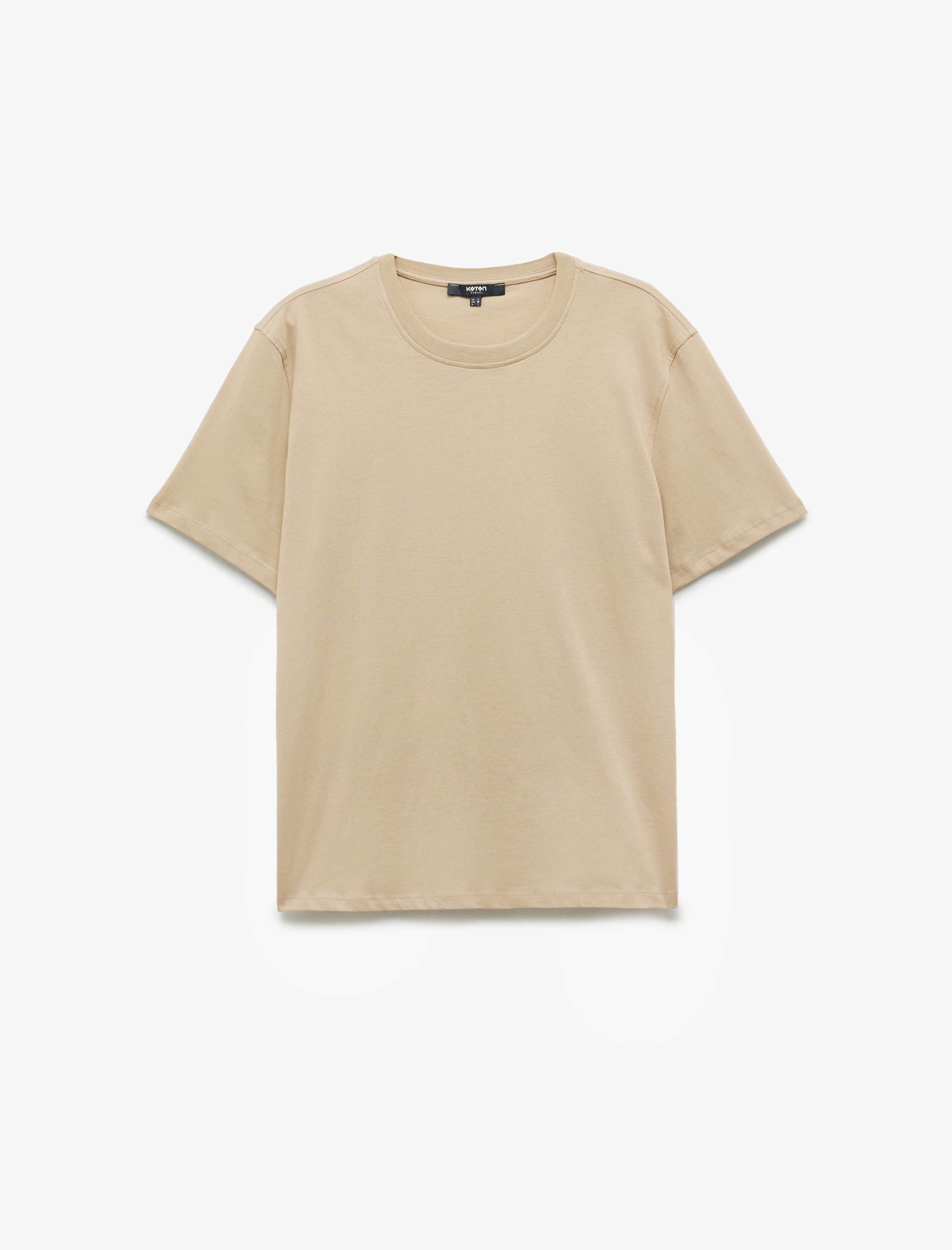   Pamuklu Kısa Kollu Bisiklet Yaka Slim Fit Erkek Basic Tişört