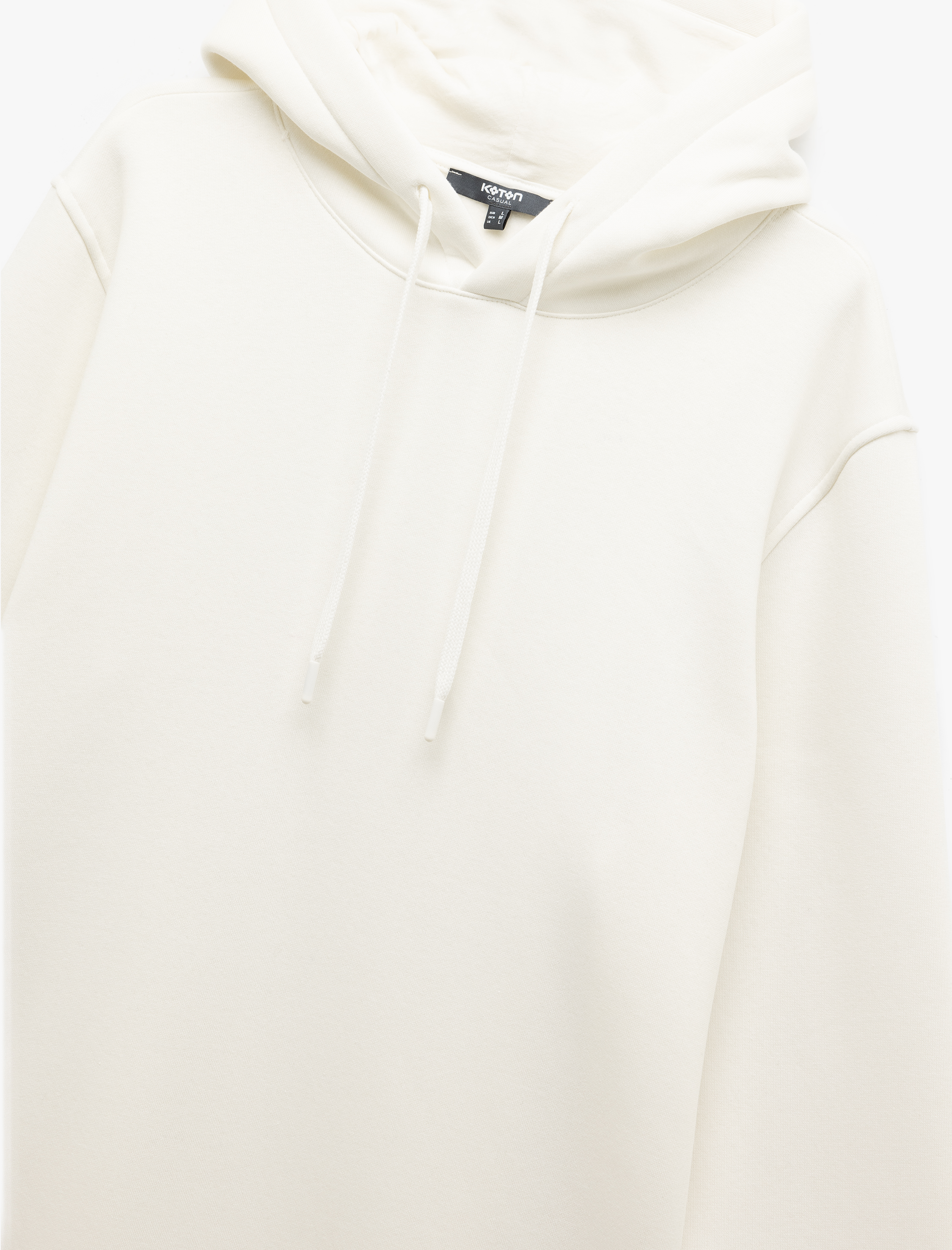   Şardonlu Uzun Kollu Basic Kapşonlu Sweatshirt