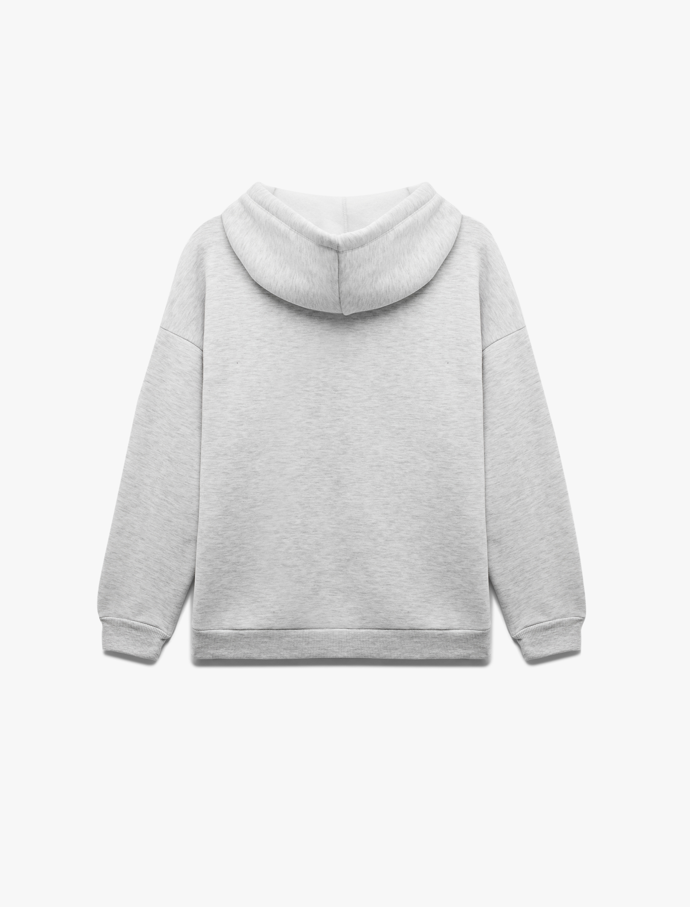  Şardonlu Kapüşonlu Baskılı Oversize Sweatshirt