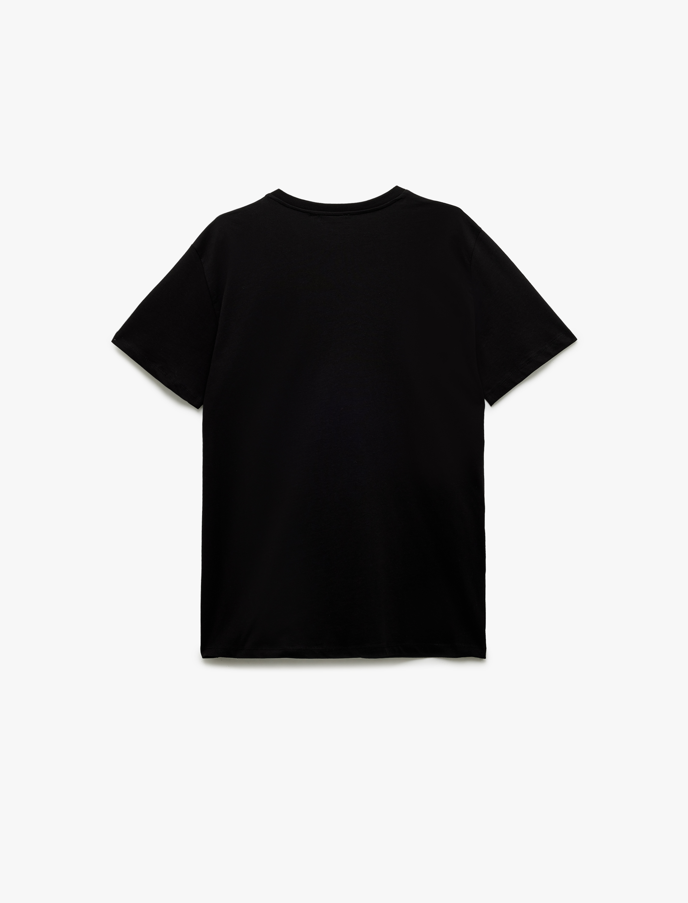   Kısa Kollu Bisiklet Yaka Regular Fit Pamuklu Baskılı Tişört