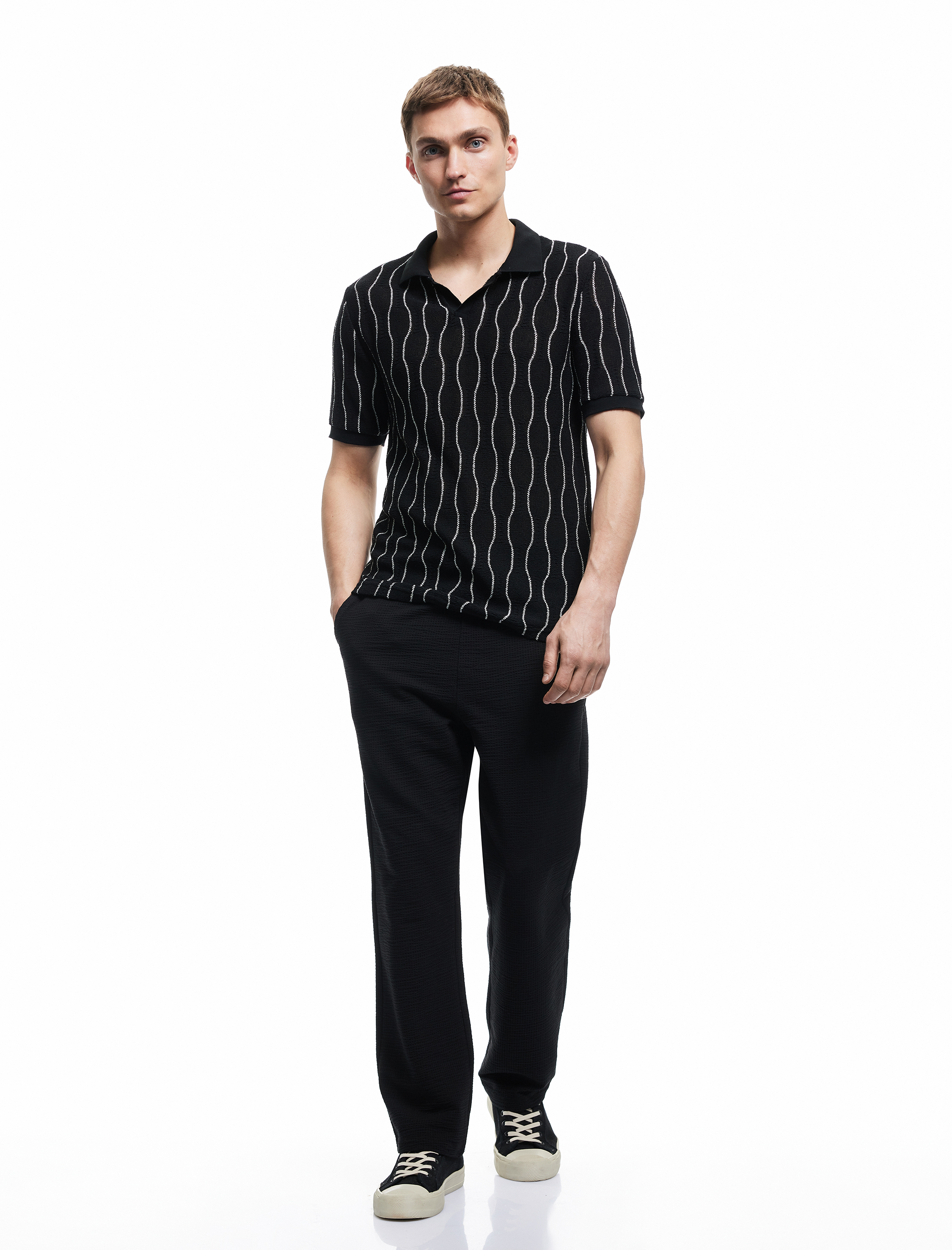 Pamuklu Dokulu Cep Detaylı Beli Bağcıklı Eşofman Altı