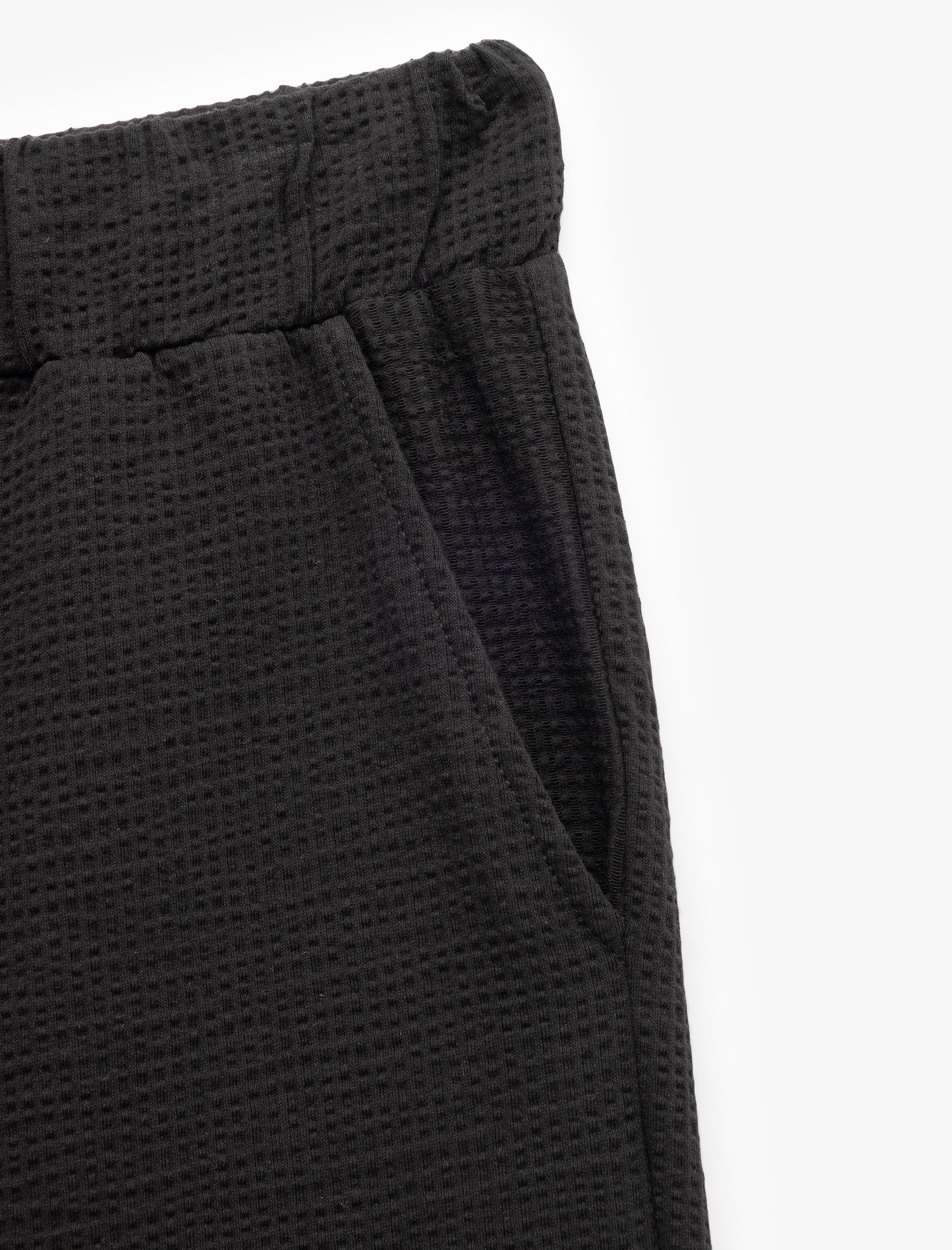 Pamuklu Dokulu Cep Detaylı Beli Bağcıklı Eşofman Altı