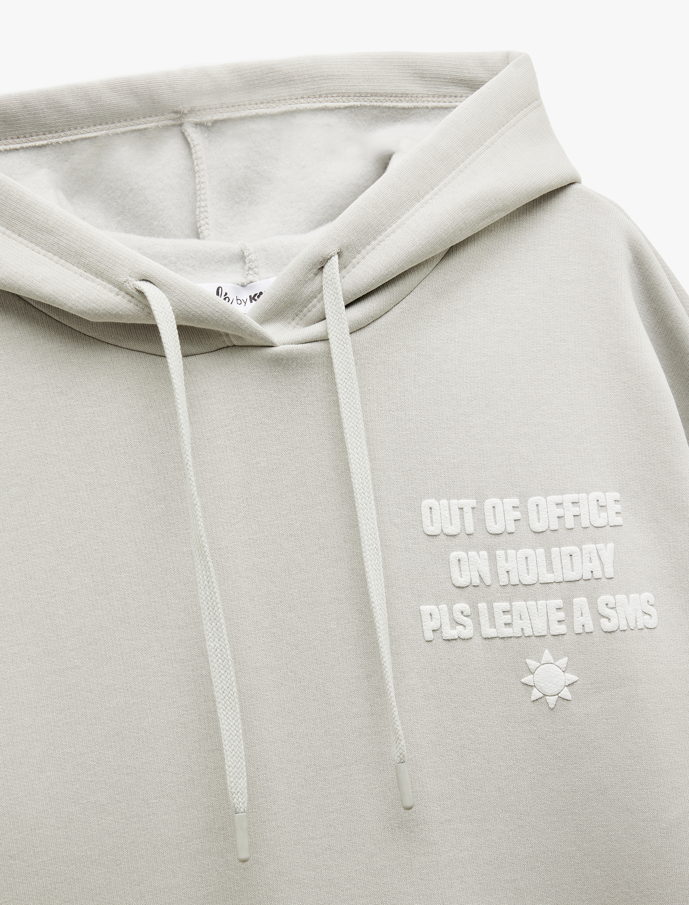   Pamuklu Şardonlu Arkası Baskılı Kapüşonlu Oversize Sweatshirt