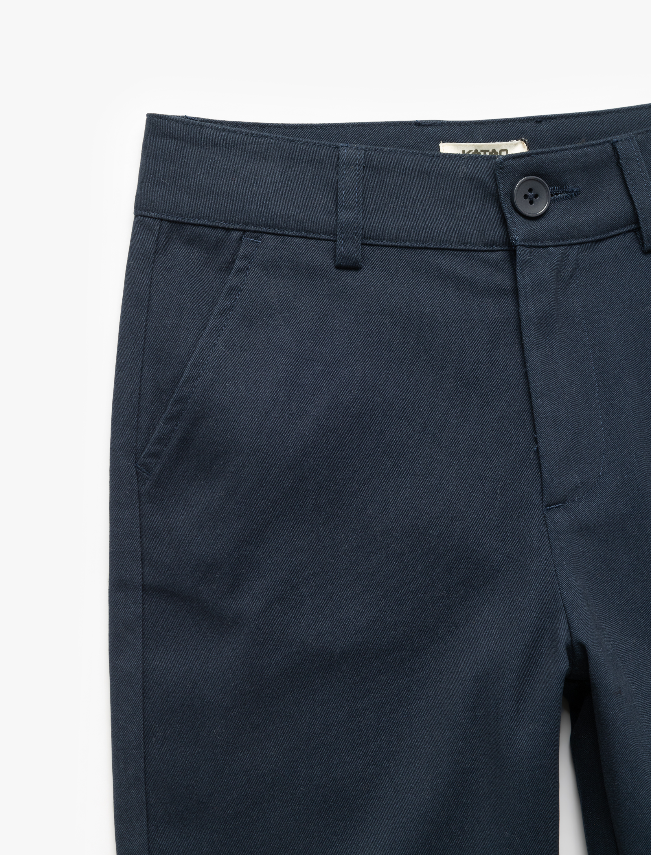  Erkek Çocuk Pamuklu Düğmeli Cep Detaylı Basic Pantolon