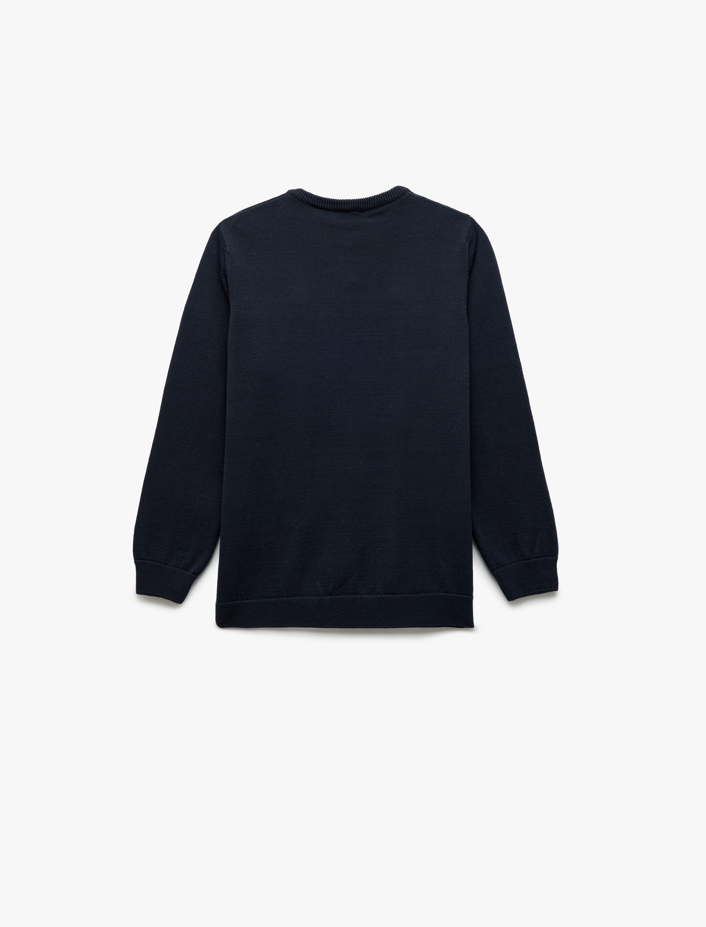  Erkek Çocuk Pamuklu Uzun Kollu V Yaka Basic Triko Kazak