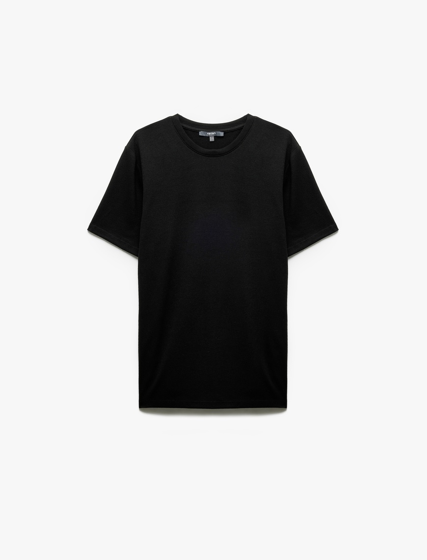   Kısa Kollu Bisiklet Yaka Basic Slim Fit Tişört