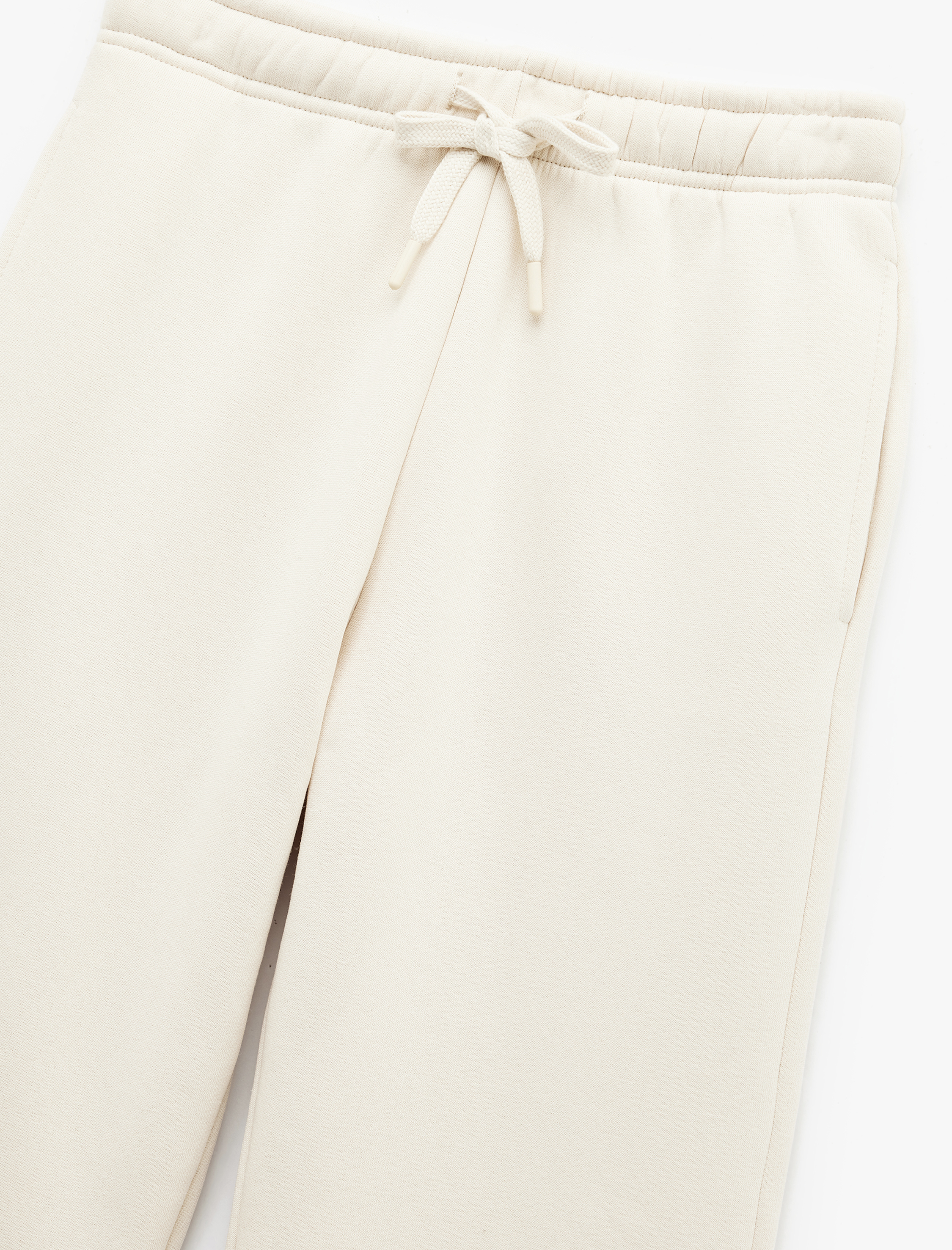   Pamuklu Şardonlu Cepli Beli Bağcıklı Oversize Jogger Eşofman Altı