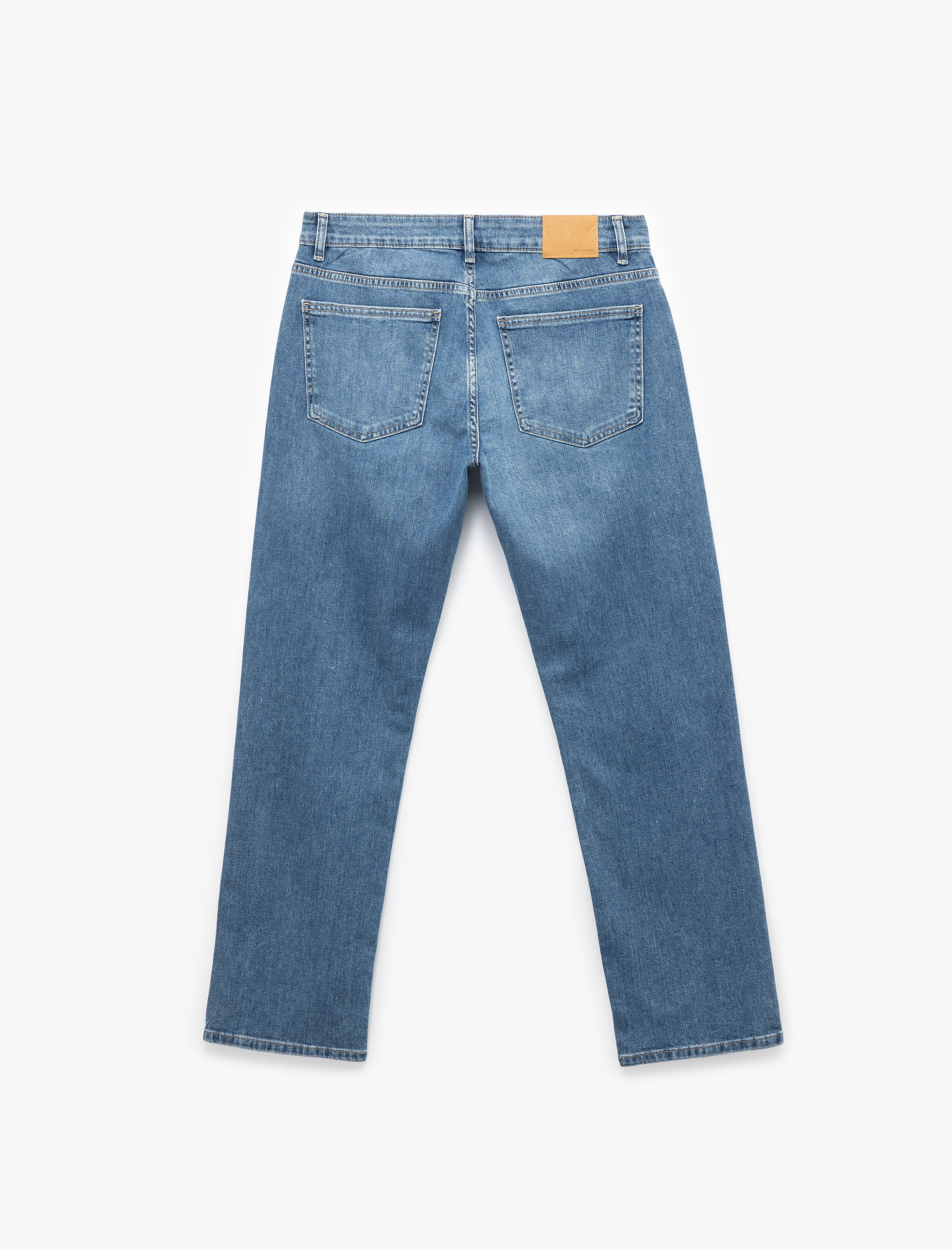   Normal Bel Pamuklu Cep Detaylı Straight Fit Jean Pantolon - Mark Jean