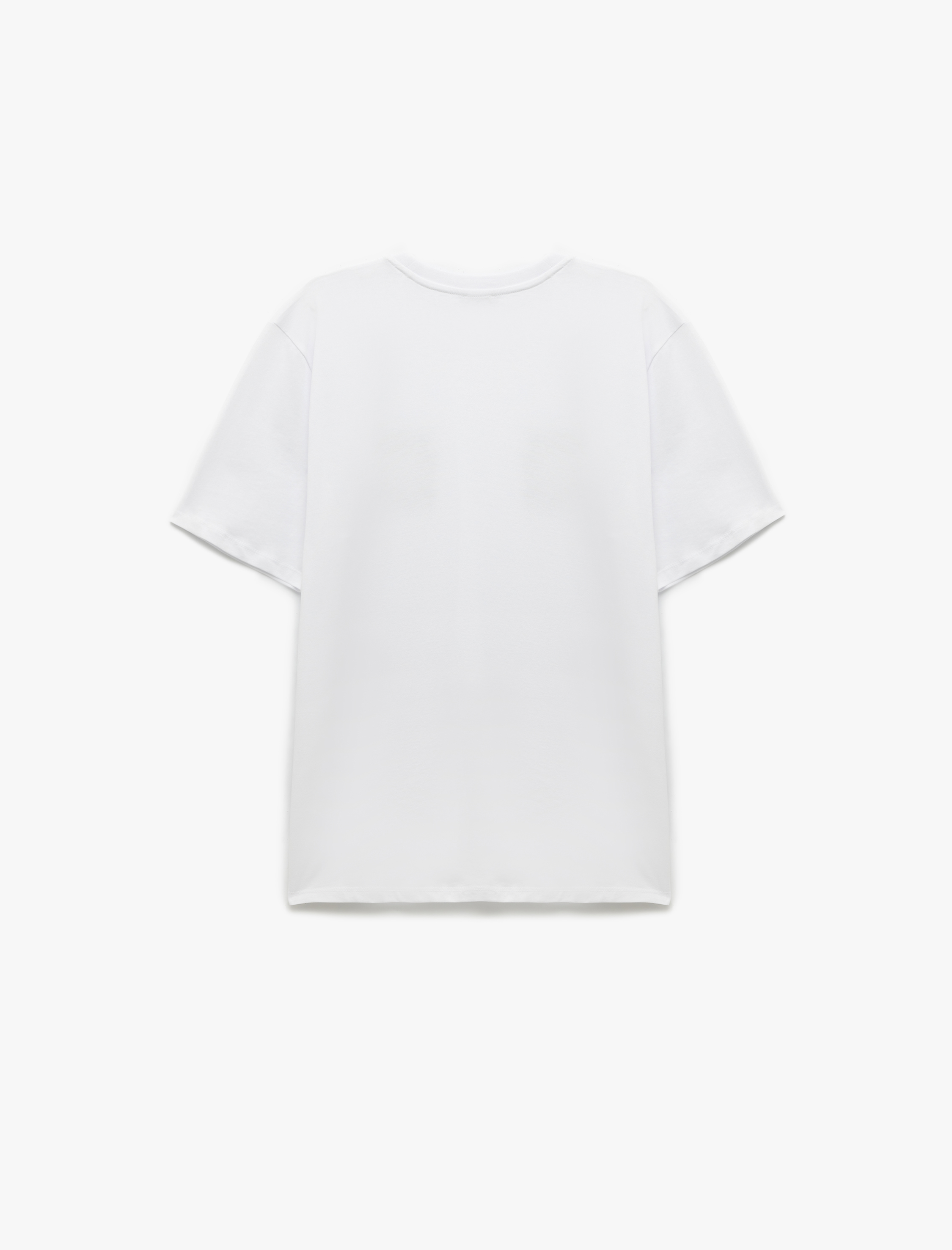   Kısa Kollu Bisiklet Yaka Regular Fit Pamuklu Baskılı Tişört