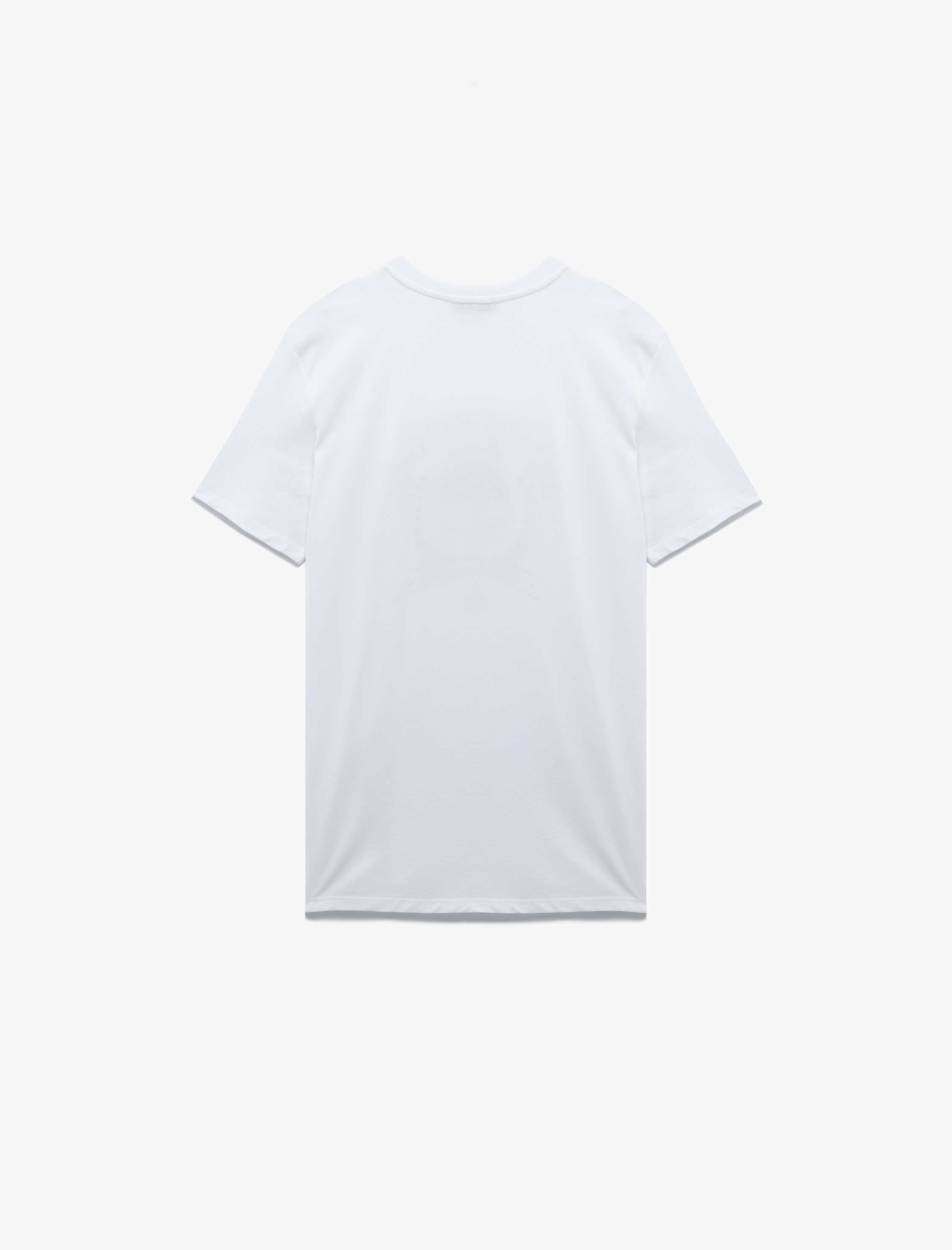   Kısa Kollu Bisiklet Yaka Pamuklu Baskılı Slim Fit Tişört