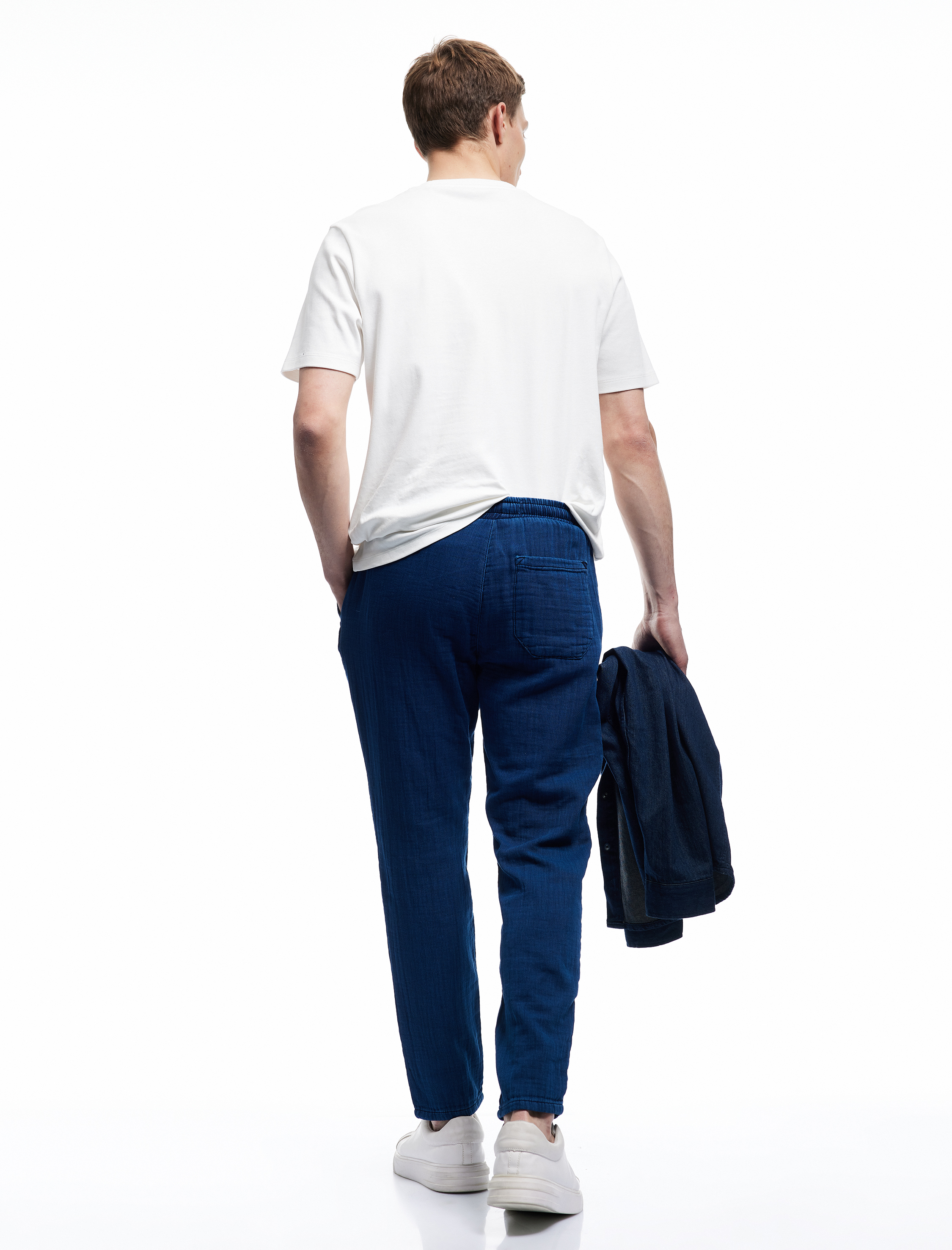   Bol Kesim Cep Detaylı Pamuklu Beli Bağcıklı Pantolon