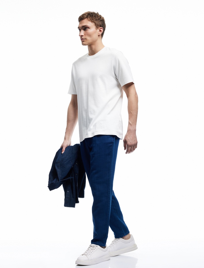  Bol Kesim Cep Detaylı Pamuklu Beli Bağcıklı Pantolon