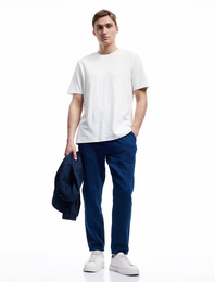 Bol Kesim Cep Detaylı Pamuklu Beli Bağcıklı Pantolon