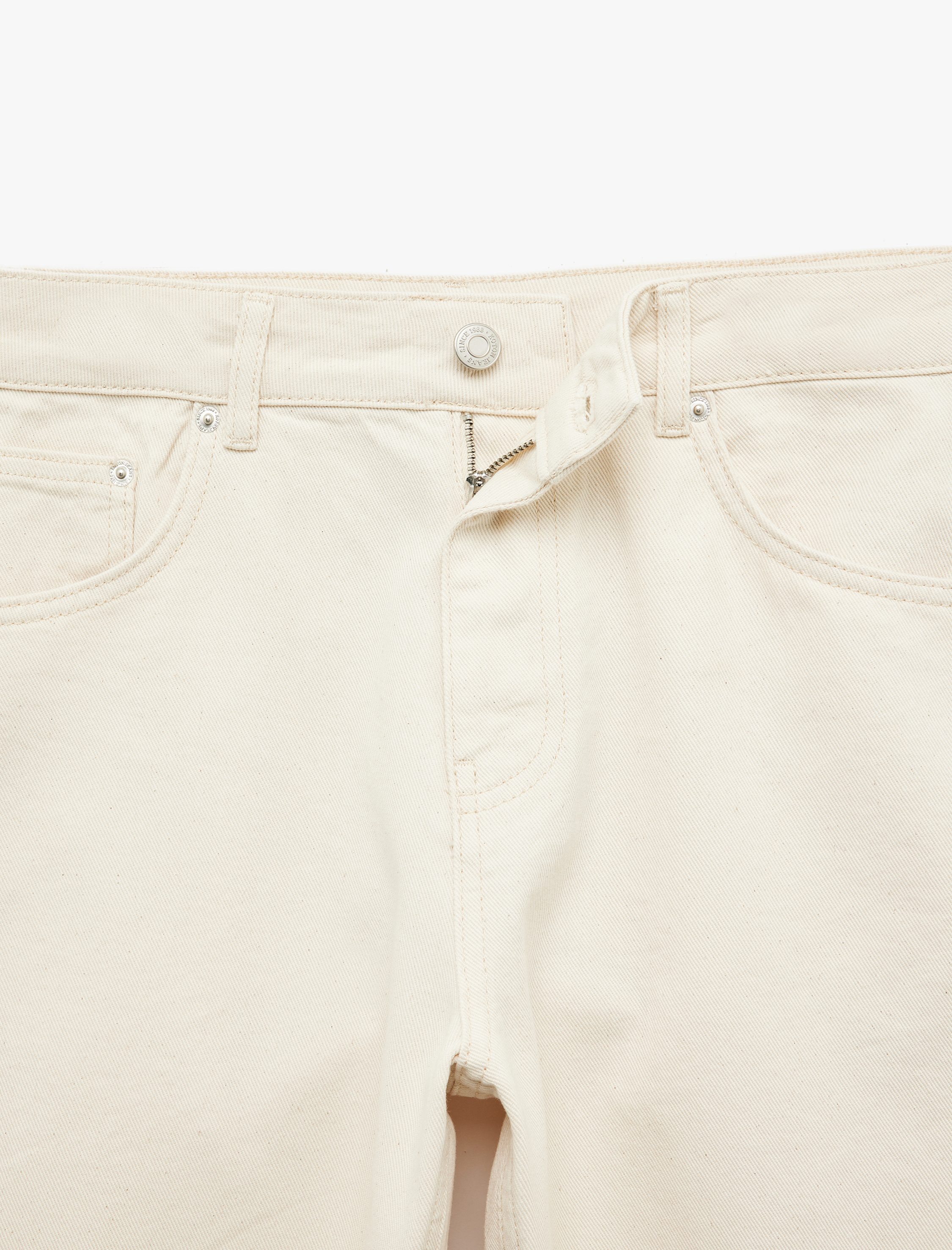   Pamuklu Normal Bel Cep Detaylı Vintage Straight Jean Pantolon