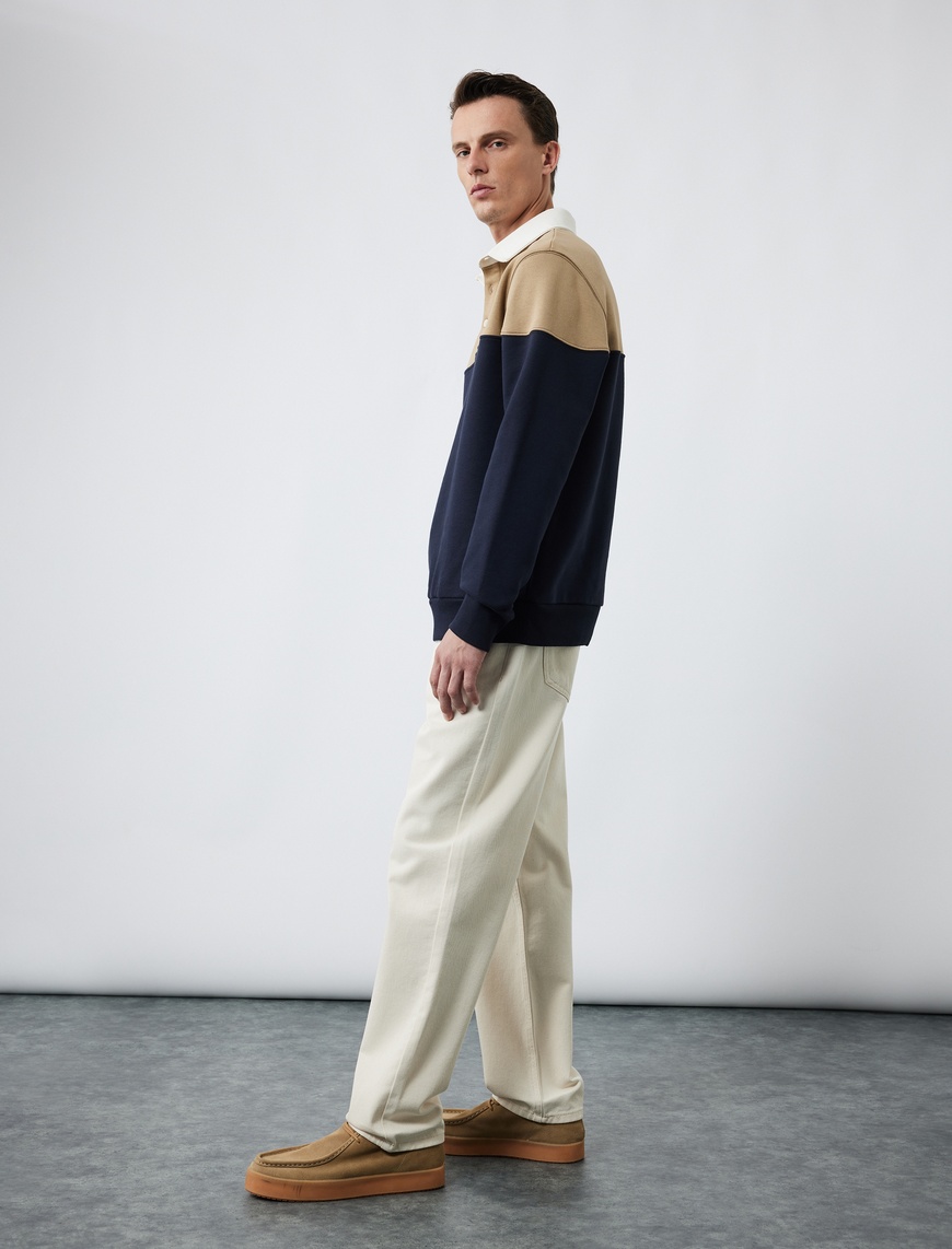  Pamuklu Normal Bel Cep Detaylı Vintage Straight Jean Pantolon