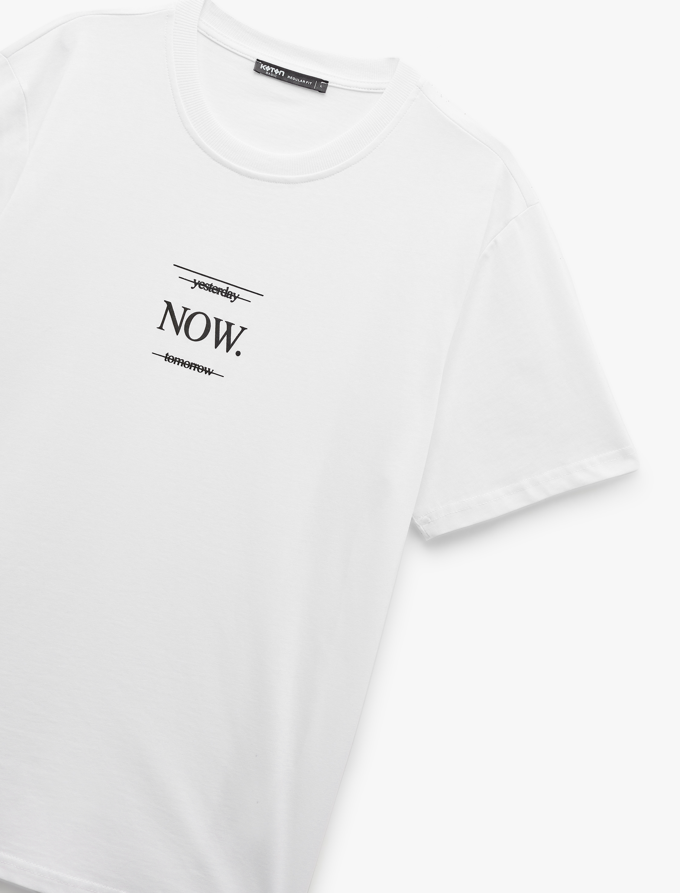   Kısa Kollu Bisiklet Yaka Regular Fit Pamuklu Baskılı Tişört