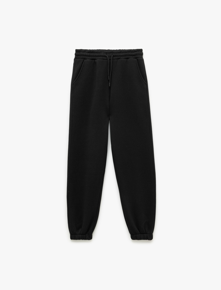  Şardonlu Cepli Beli Bağcıklı Rahat Kalıp Jogger Eşofman Altı