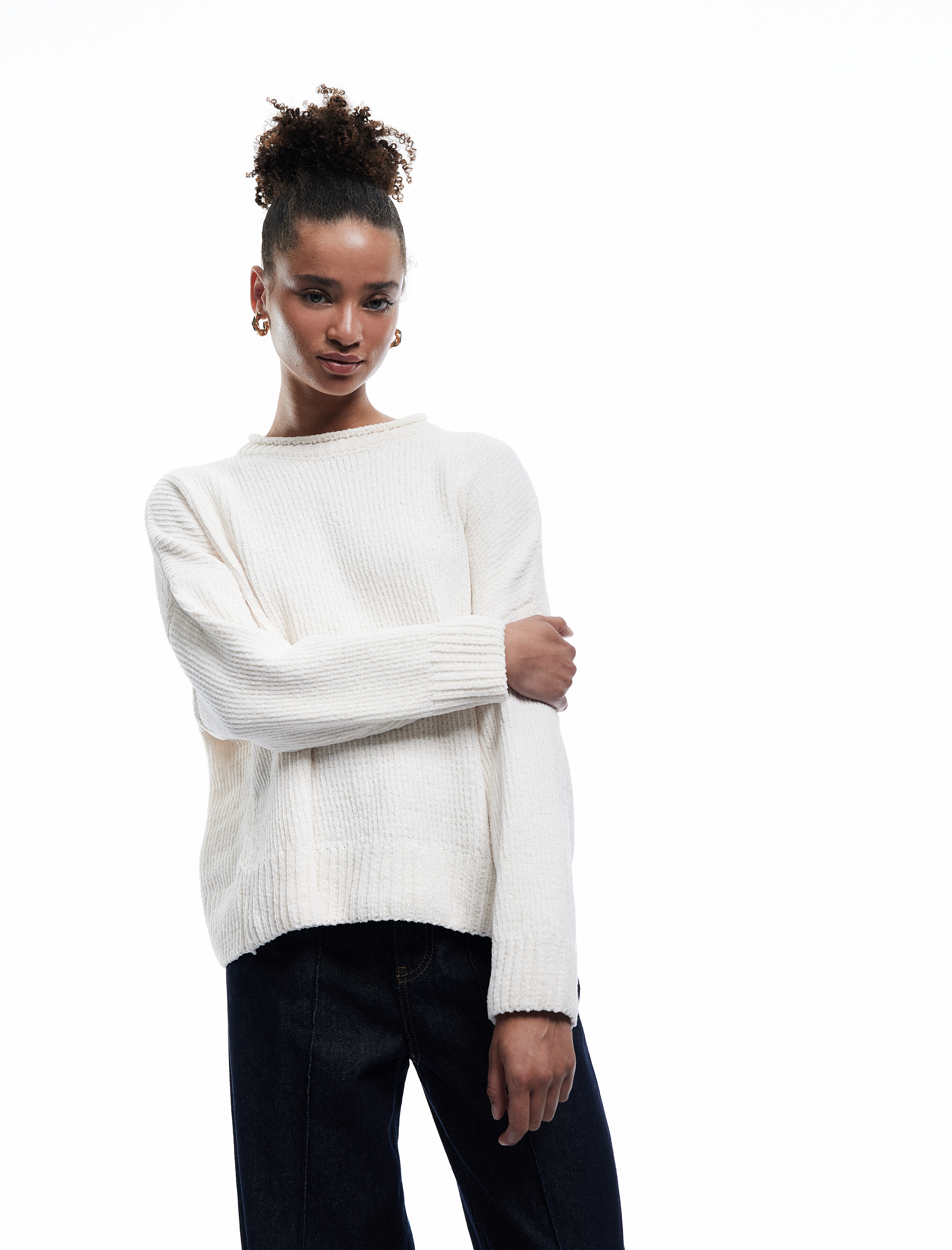 Uzun Kollu Bisiklet Yaka Basic Triko Kazak