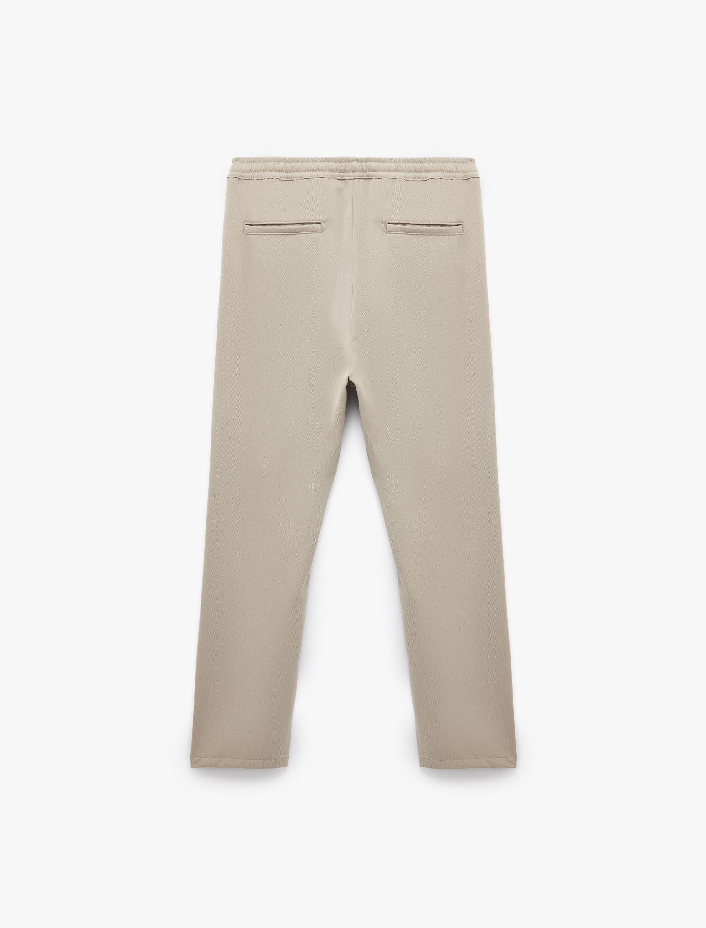   Viskon Karışımlı Cep Detaylı Rahat Kesim Beli Bağcıklı Pantolon