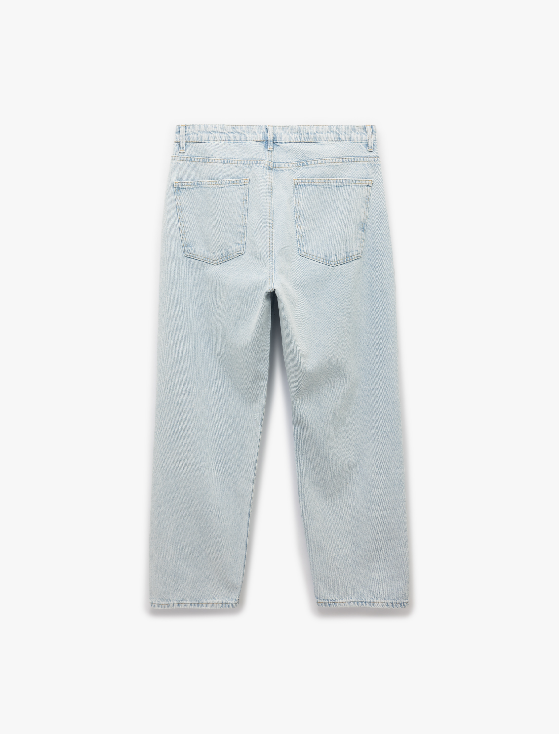   Pamuklu Cep Detaylı Bol Baggy Jean Pantolon