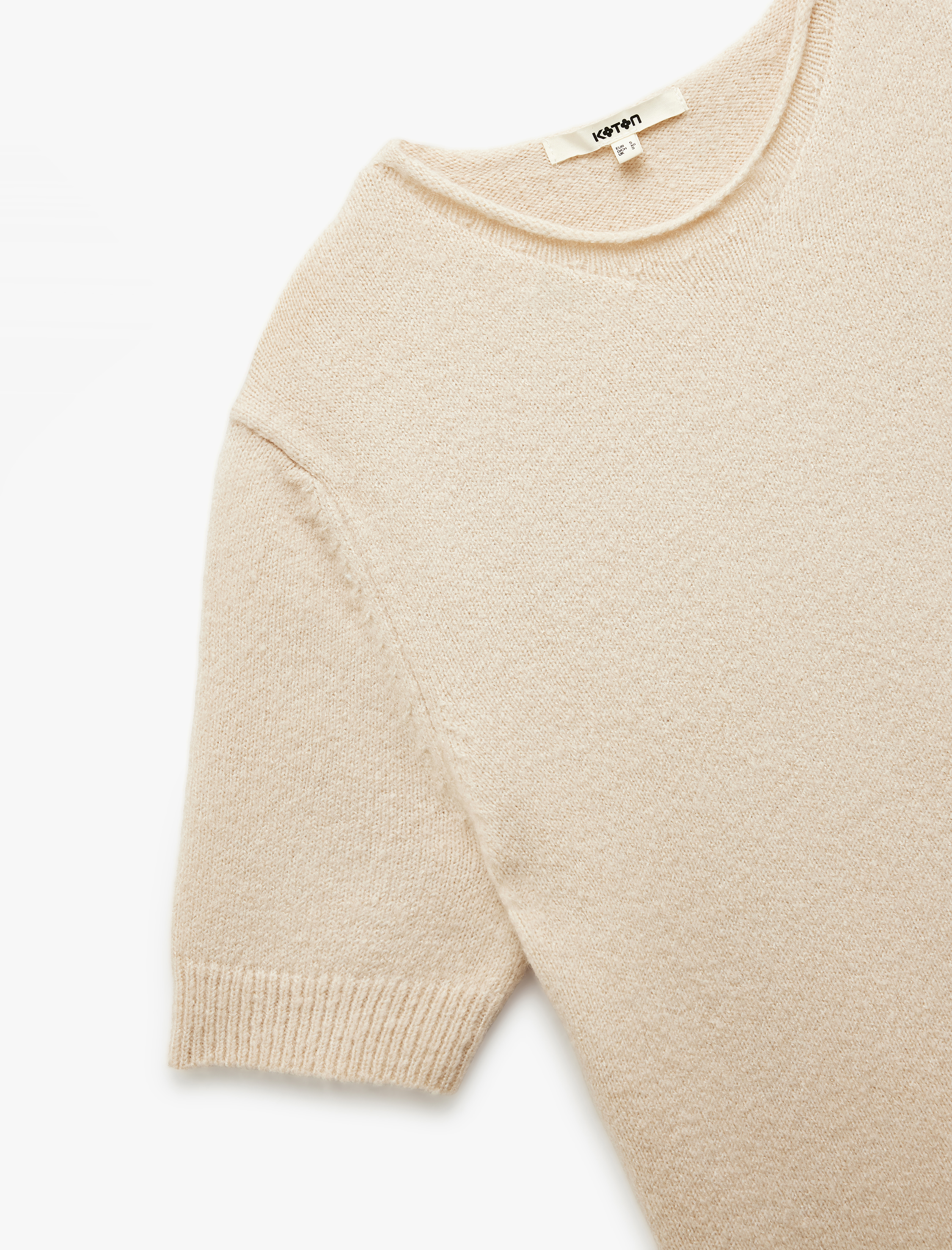   Bisiklet Yaka Kısa Kollu Triko Kazak