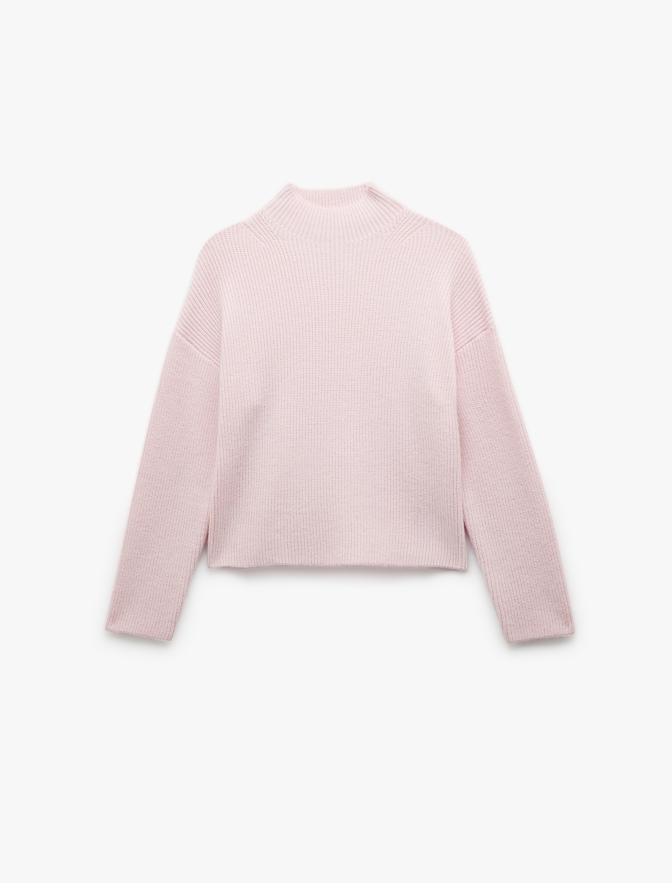   Dik Yaka Uzun Kollu Rahat Kalıp Basic Triko Kazak