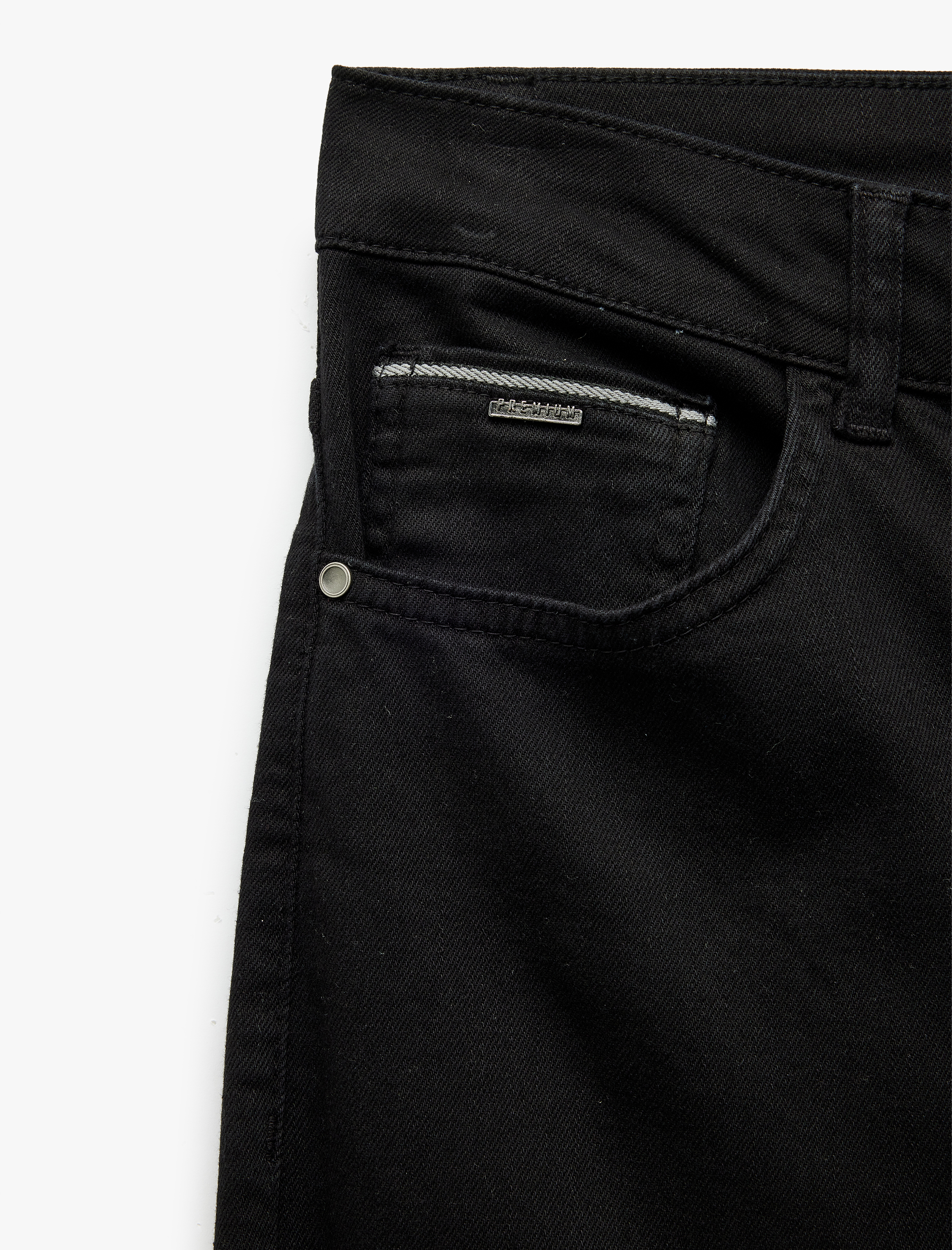   Normal Bel Düğmeli Pamuklu Cep Detaylı Gabardin Pantolon