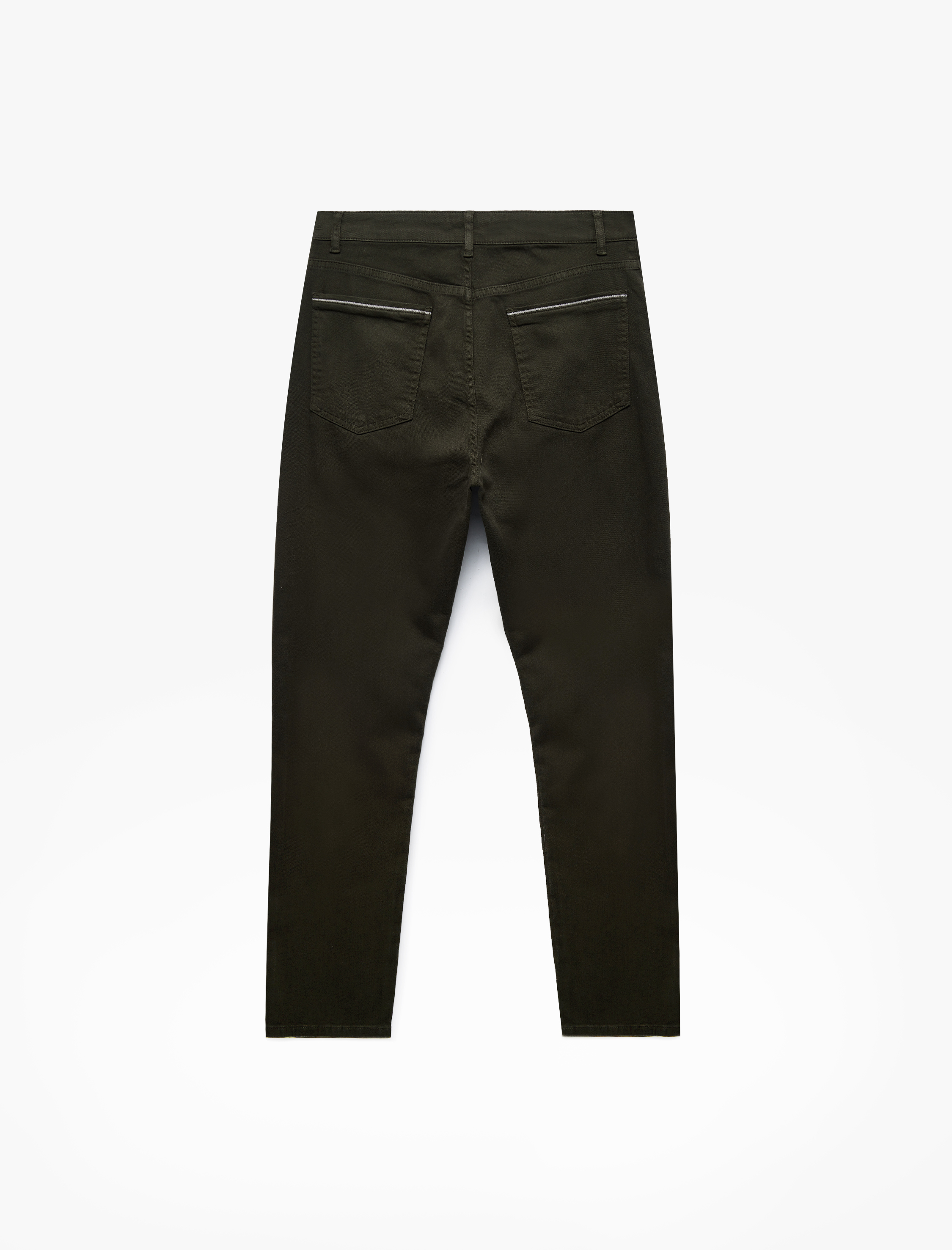   Normal Bel Düğmeli Pamuklu Cep Detaylı Gabardin Pantolon