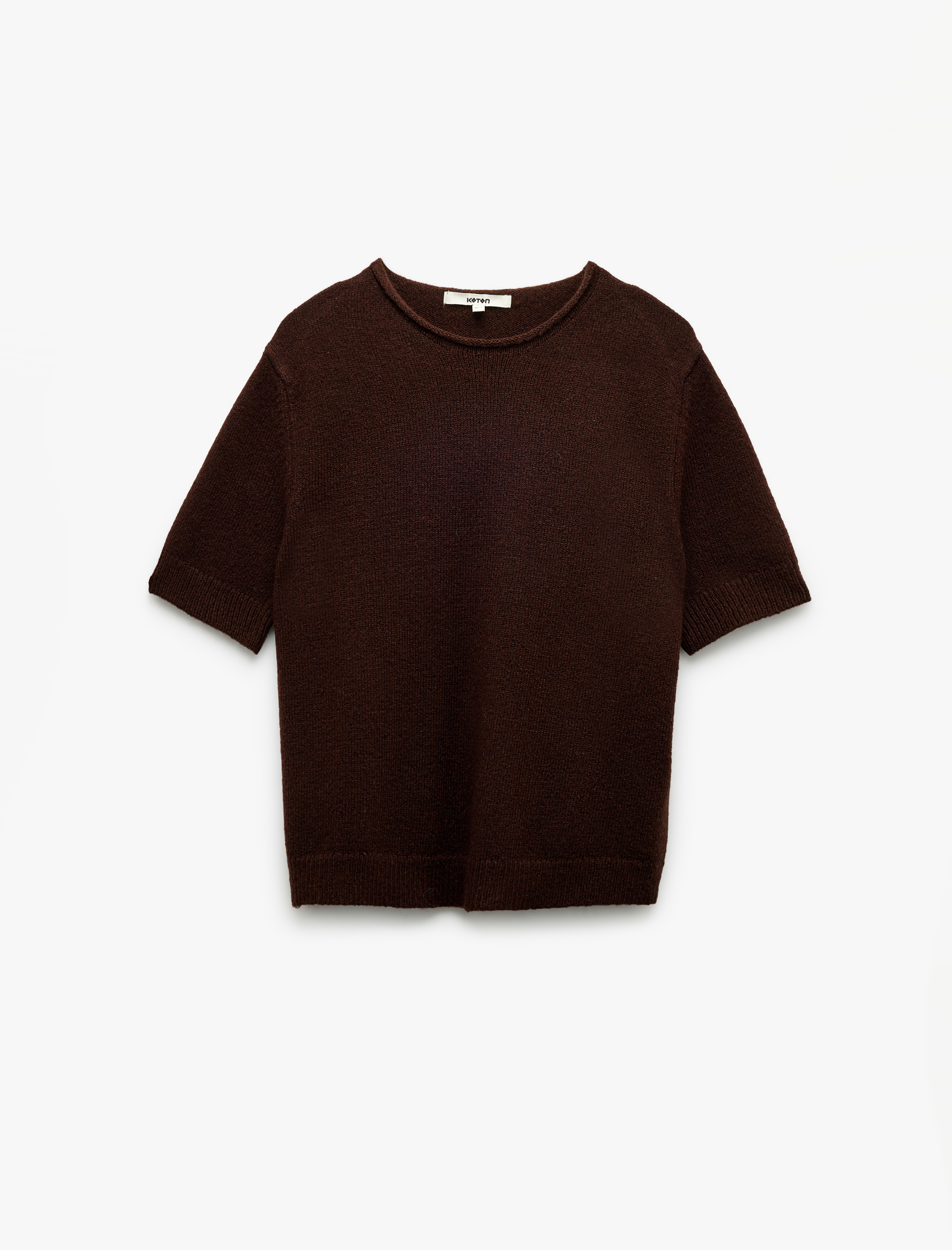   Bisiklet Yaka Kısa Kollu Triko Kazak