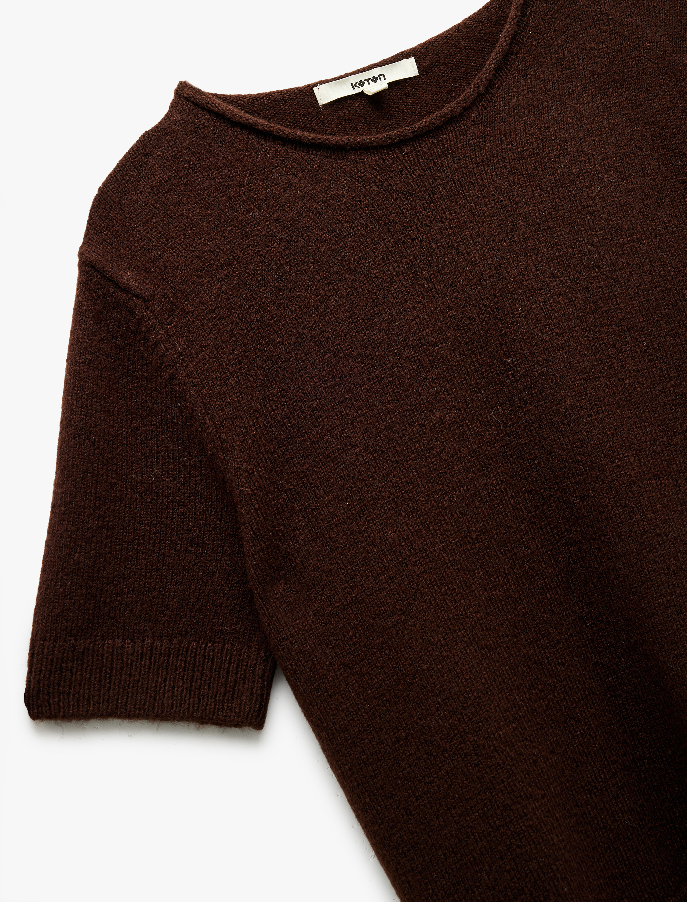   Bisiklet Yaka Kısa Kollu Triko Kazak