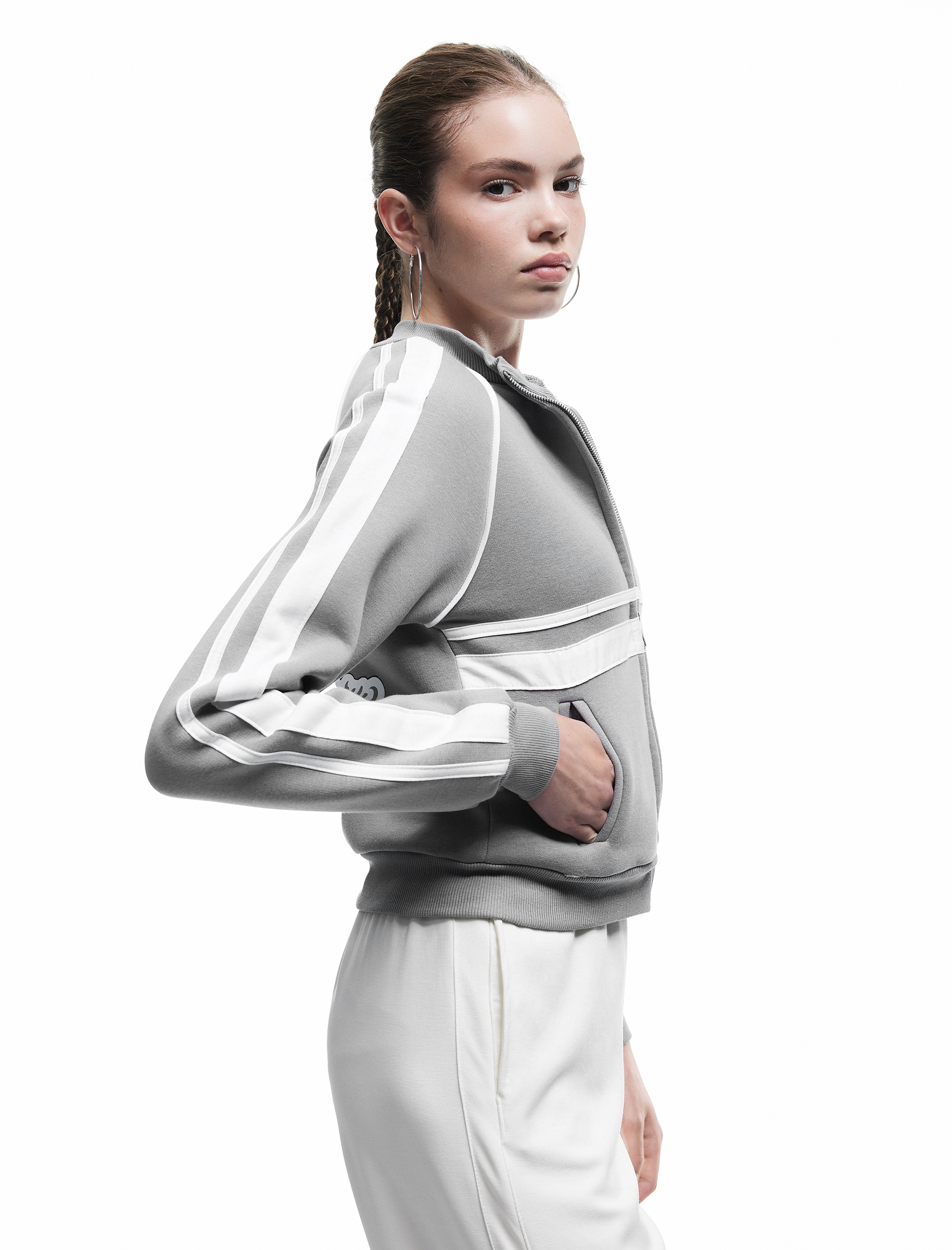   Harvard Lisanslı Fermuarlı Şardonlu Baskılı Sweatshirt