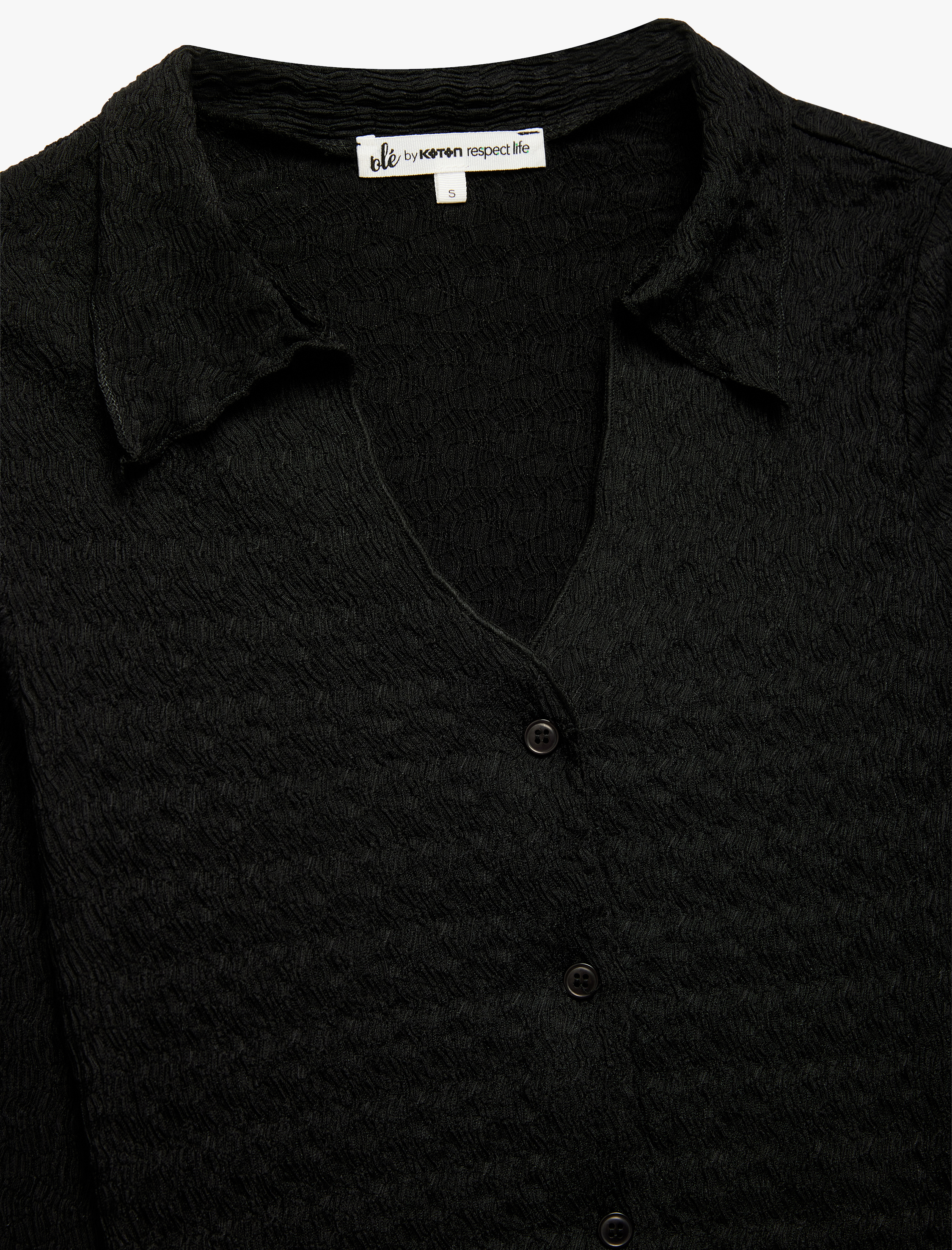   Bürümcük Kumaş Slim Fit Düğmeli Ekstra Uzun İspanyol Kollu Gömlek