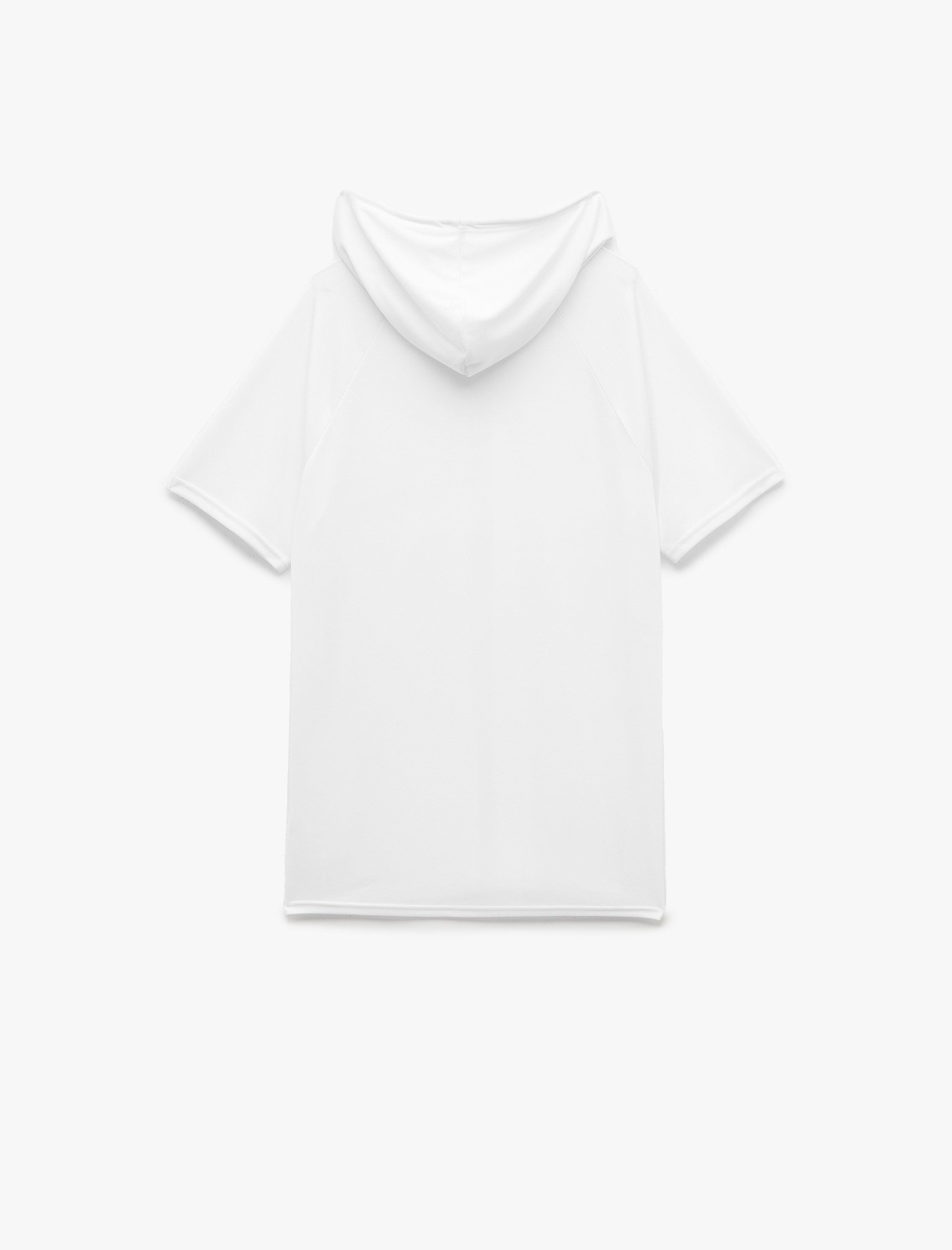 Kısa Kollu Kapşonlu Oversize Spor Tişört