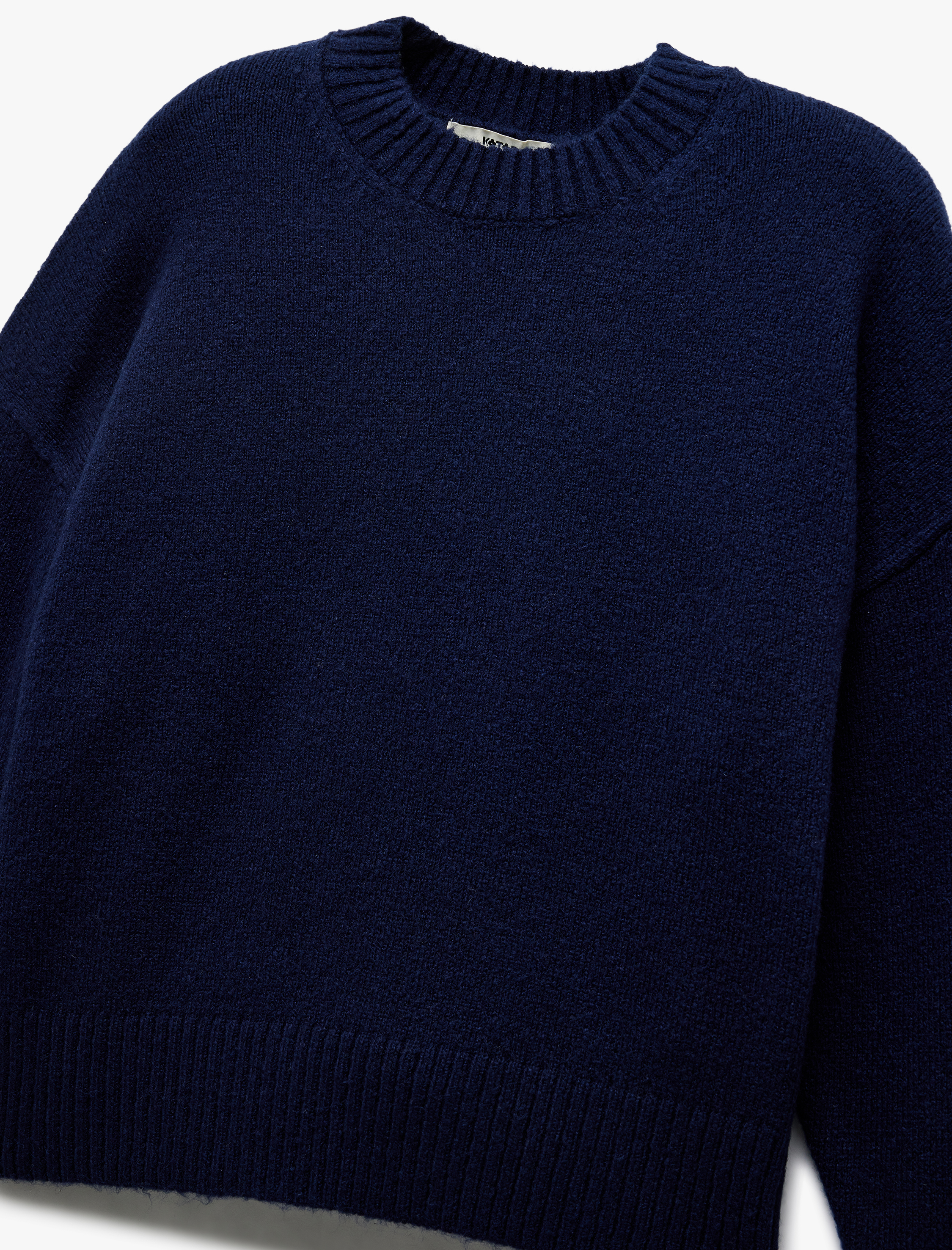   Uzun Kollu Bisiklet Yaka Triko Basic Kazak